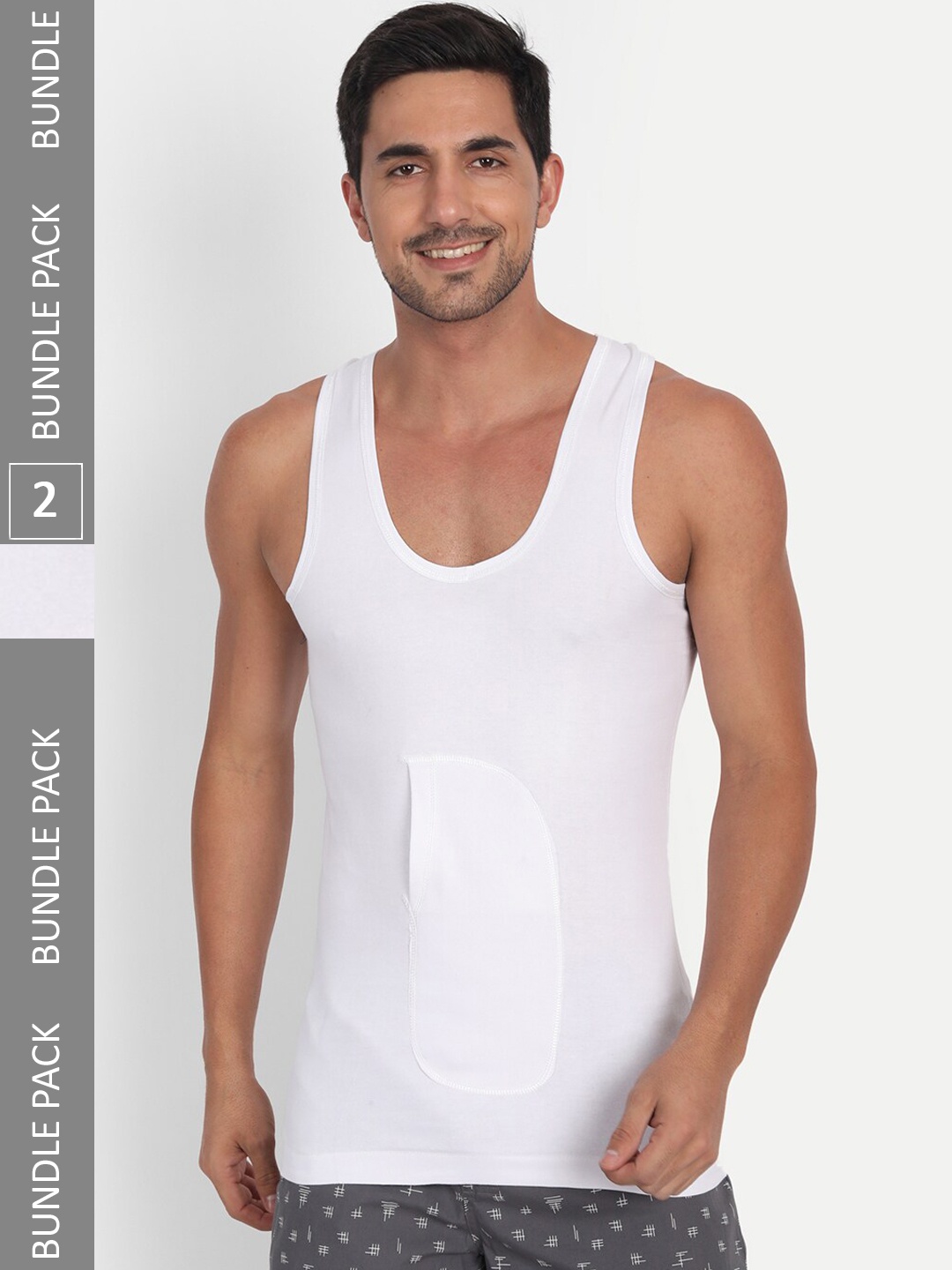 

T.T. Desire Interlock Pack Of 2 Cotton Undershirt Vests, White