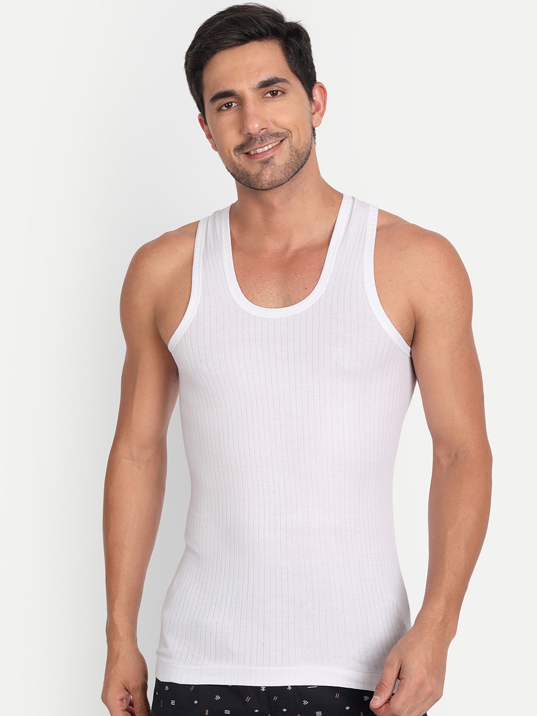 

T.T. Men Pack Of 5 Desire Parker Basic Cotton Innerwear Vests, White