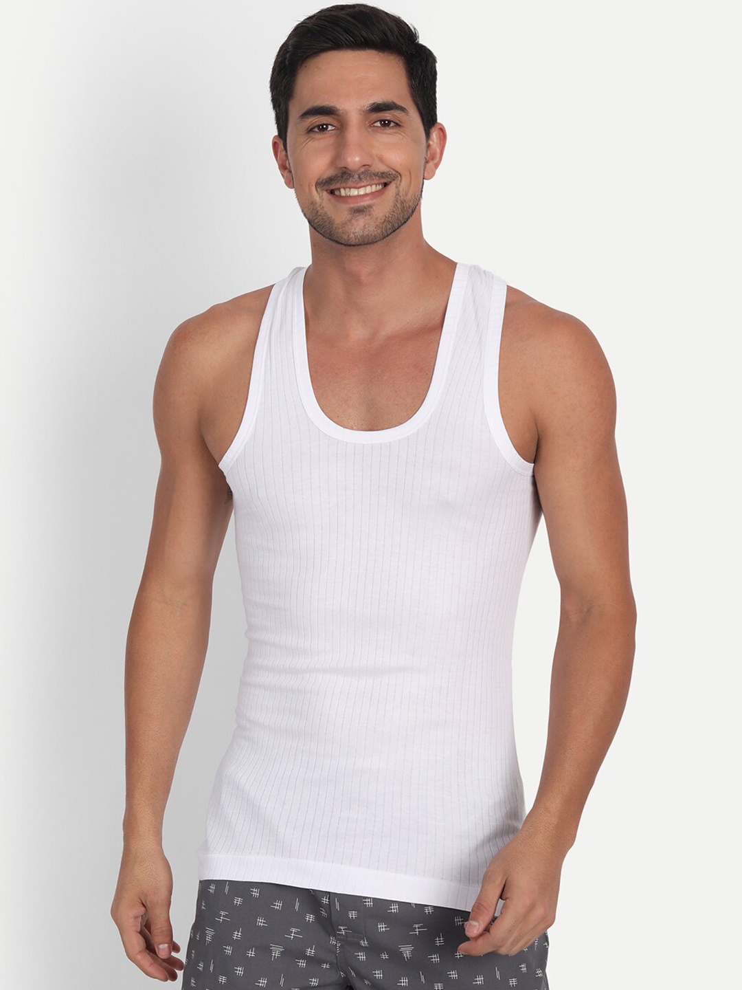 

T.T. Men Pack Of 3 Desire Basic Cotton Innerwear Vests, White