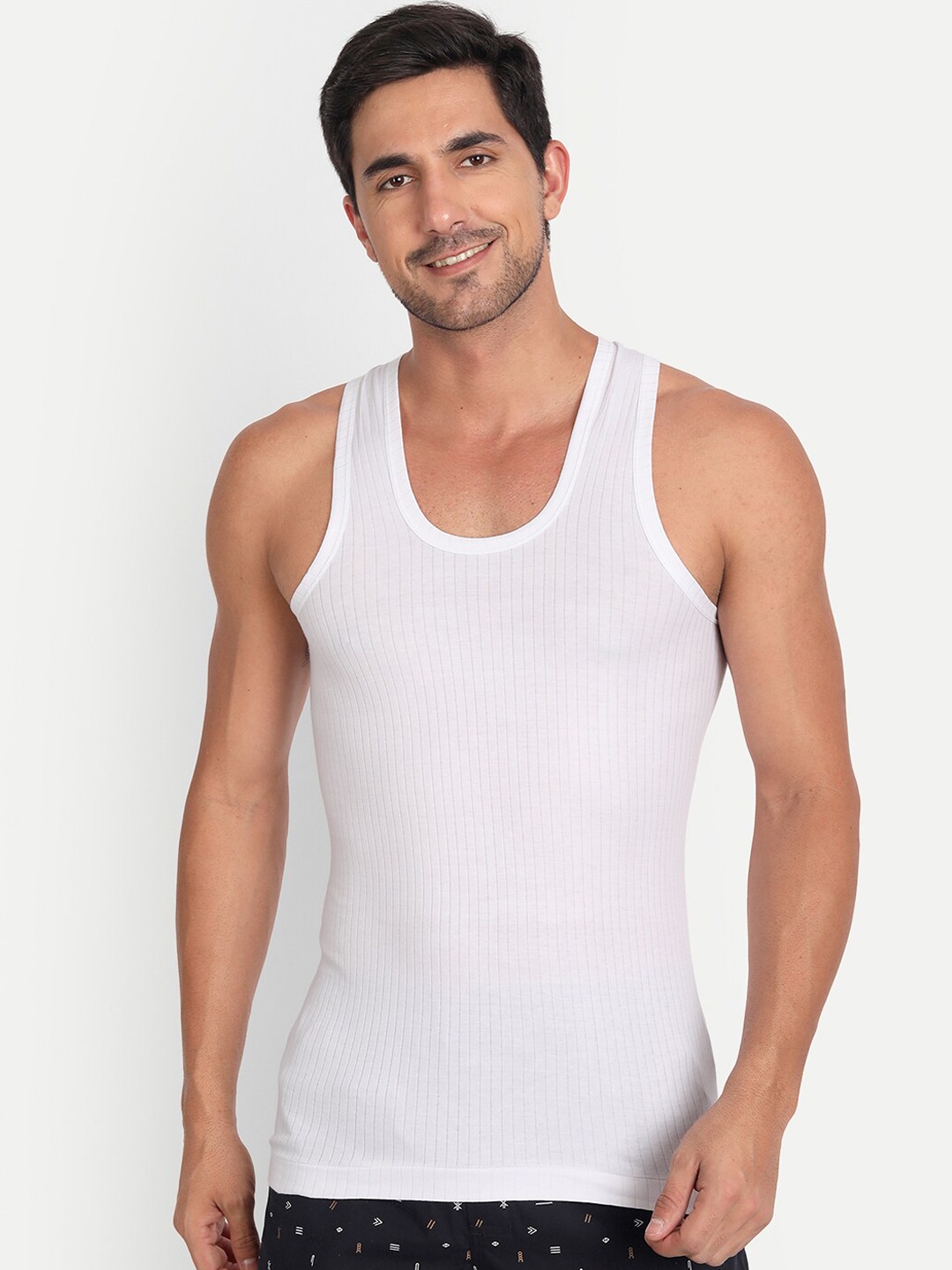 

T.T. Pack Of 3 Basic Cotton Innerwear Vests, White