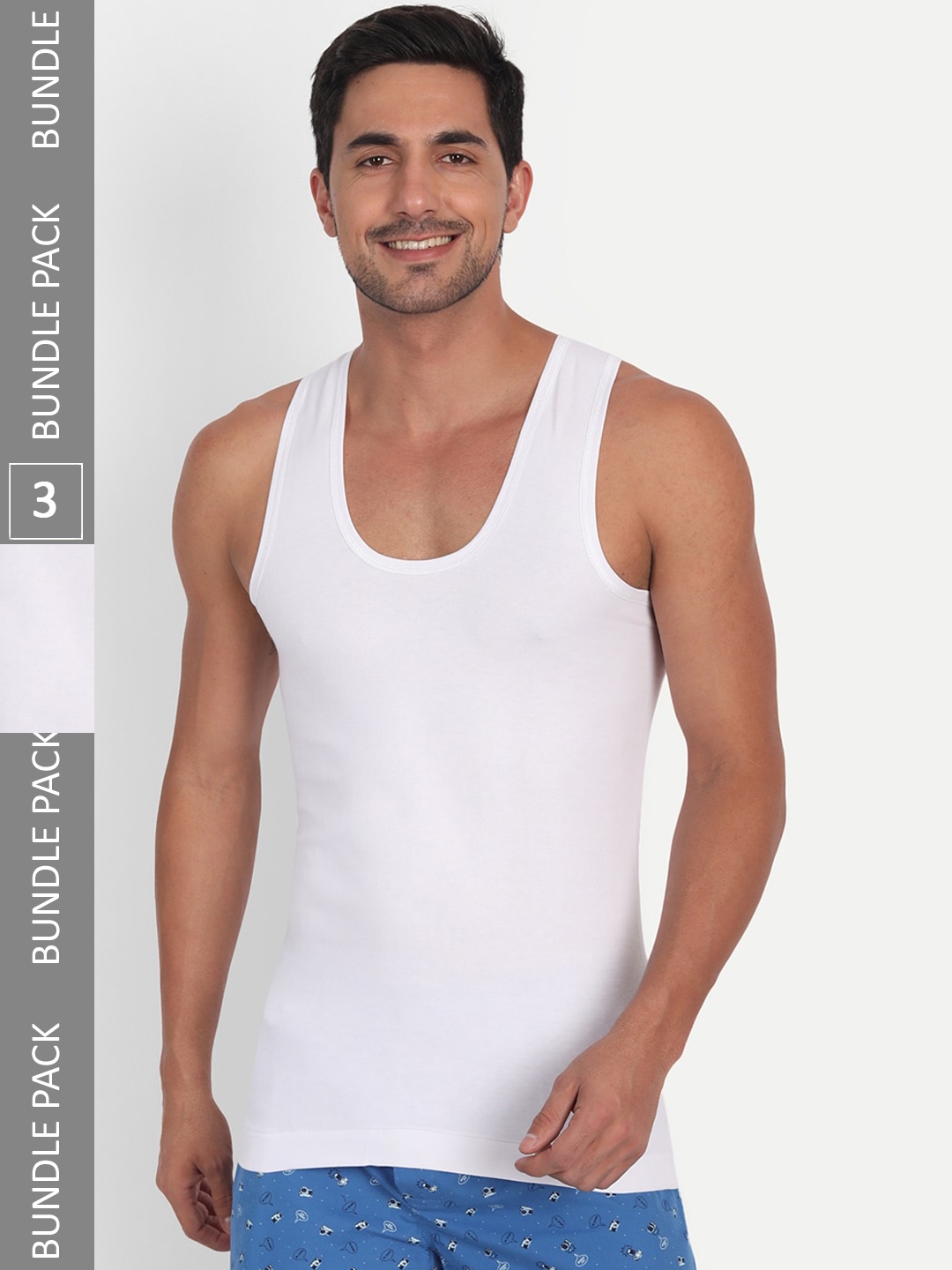 

T.T. Desire Interlock Pack Of 3 Undershirt Cotton Innerwear Vests, White