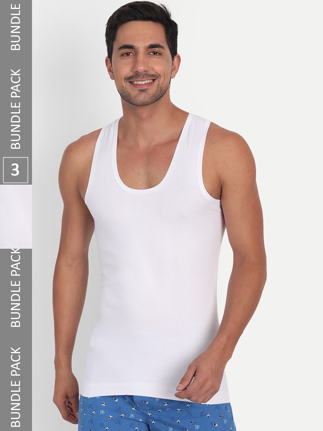 

T.T. Desire Interlock Pack Of 3 Undershirt Cotton Innerwear Vests, White