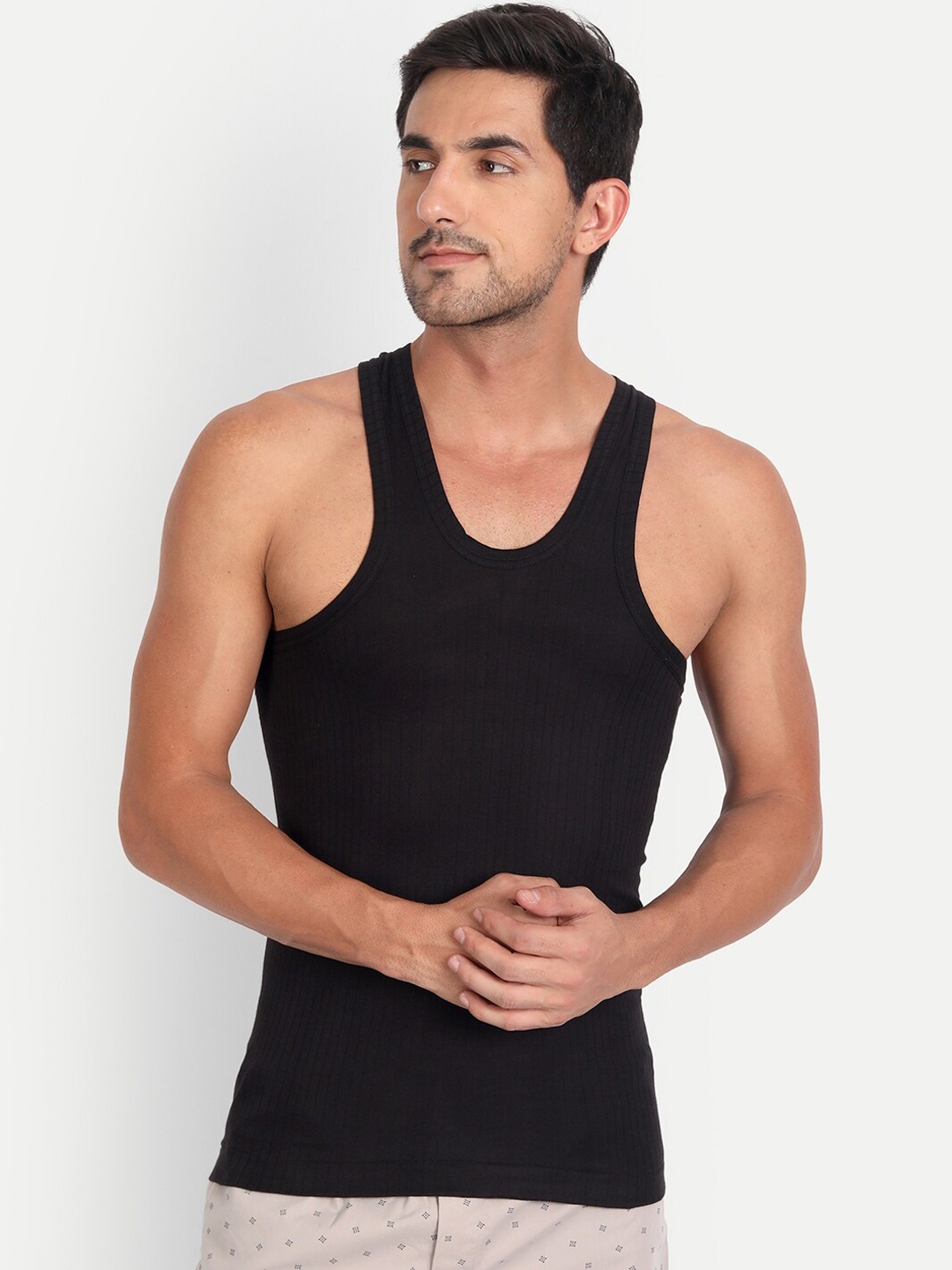 

T.T. Men Desire Parker Pure Cotton Vest (Pack of 5) Black