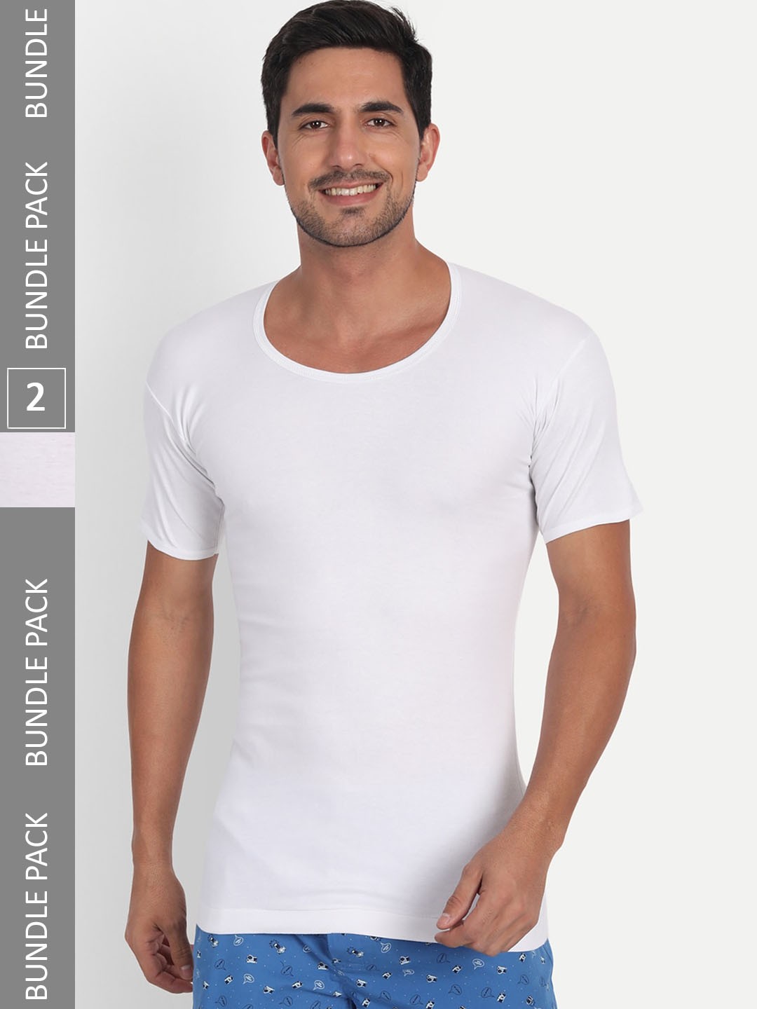 

T.T. Desire Interlock Pack Of 2 Cotton Innerwear Vests, White