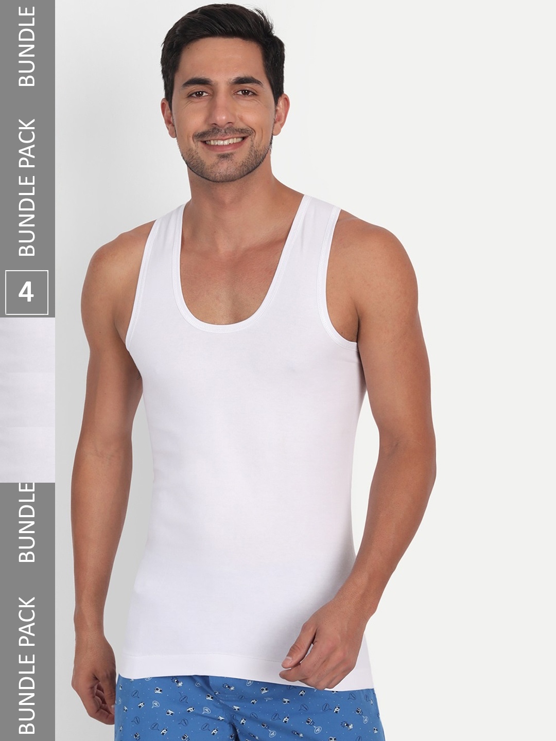 

T.T. Desire Interlock Pack Of 4 Undershirt Innerwear Vests, White