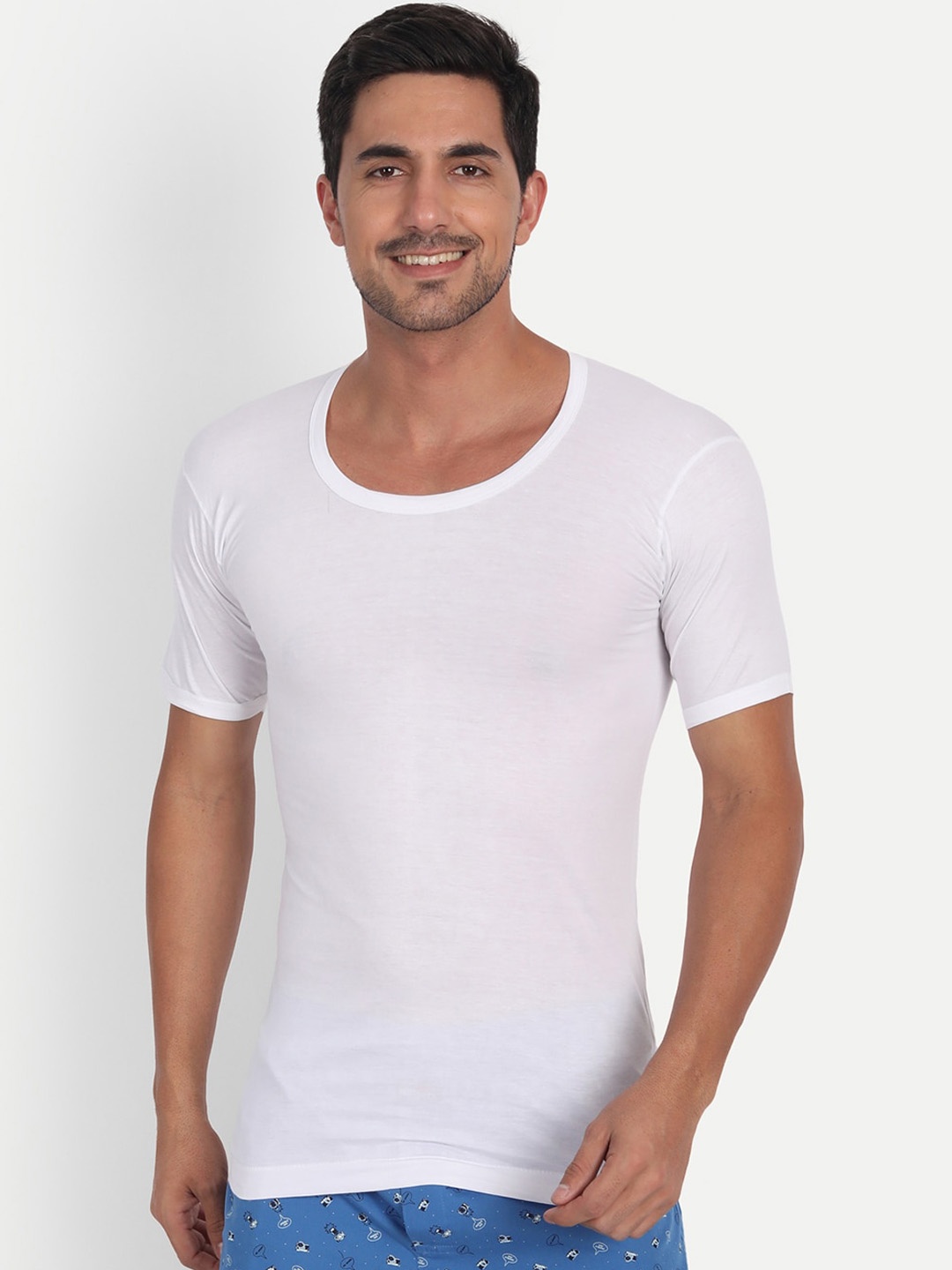 

T.T. Pack Of 3 Cotton HalfSleev Undershirt Vest, White