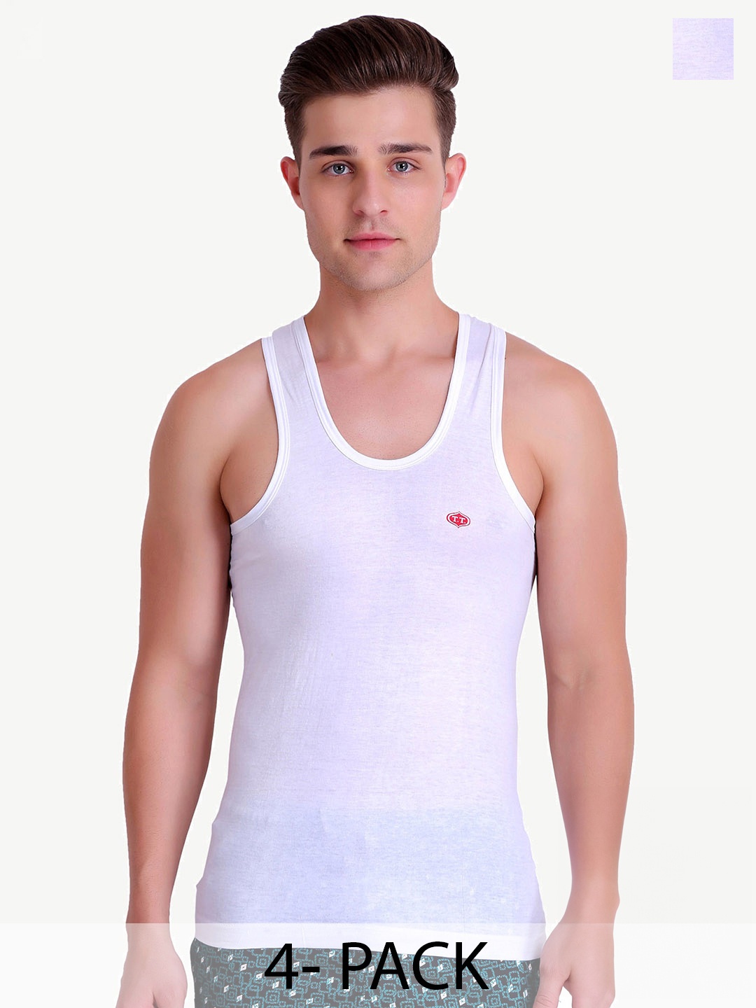 

T.T. Titanic Pack Of 4 Cotton Undershirt Vests, White