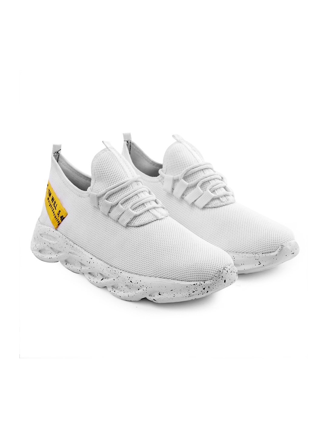 

Bxxy Men Mesh Lace-Ups Running Non-Marking Shoes, White