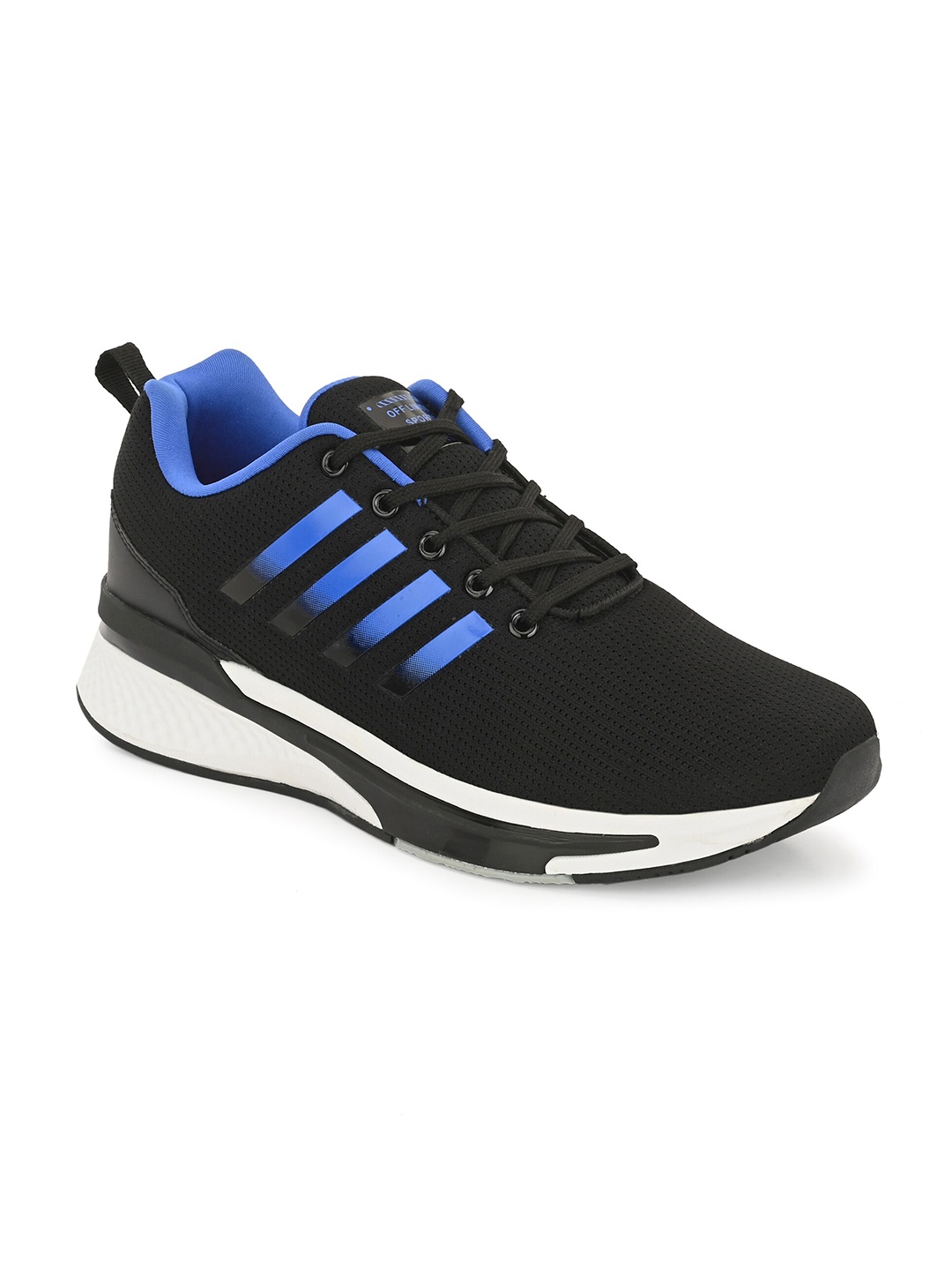 

OFF LIMITS Men Mesh Lace-Up Running Non-Marking Shoes, Black