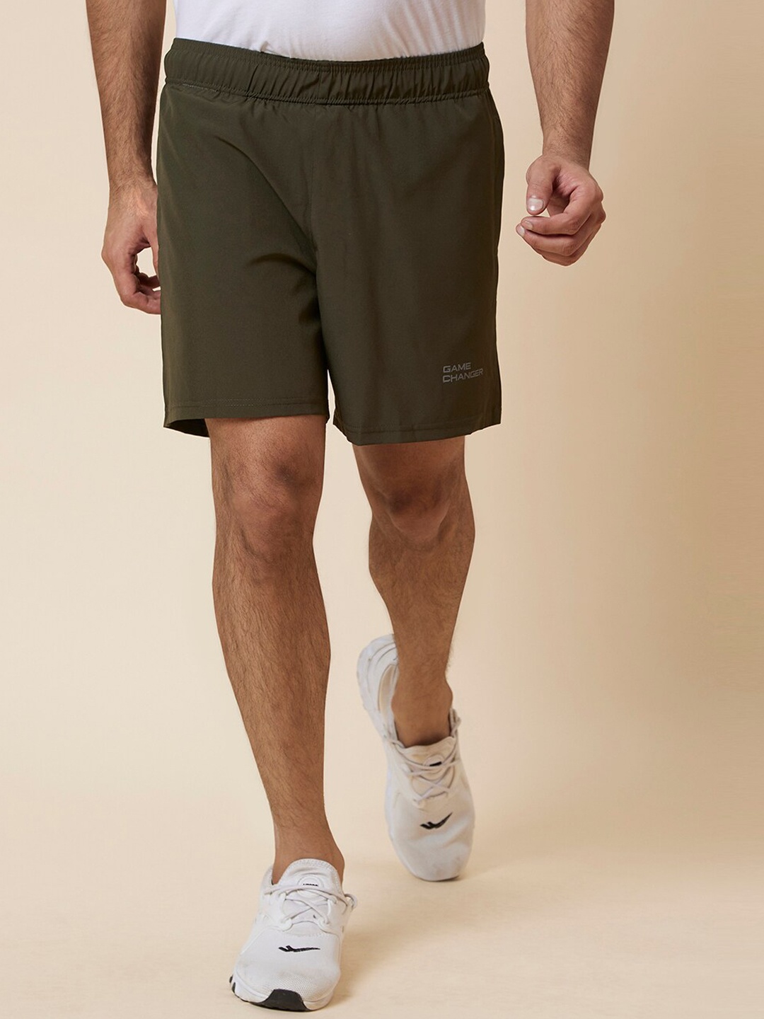 

Globus Men Mid-Rise Pure Cotton Sports Shorts, Olive