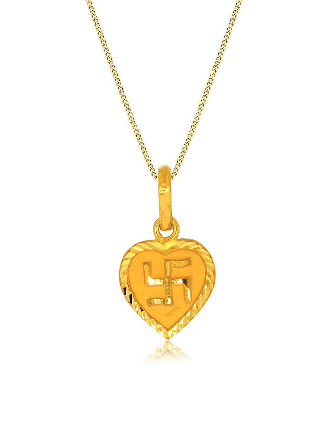 

SENCO Vaitastika 22KT Gold Pendant-0.6gm