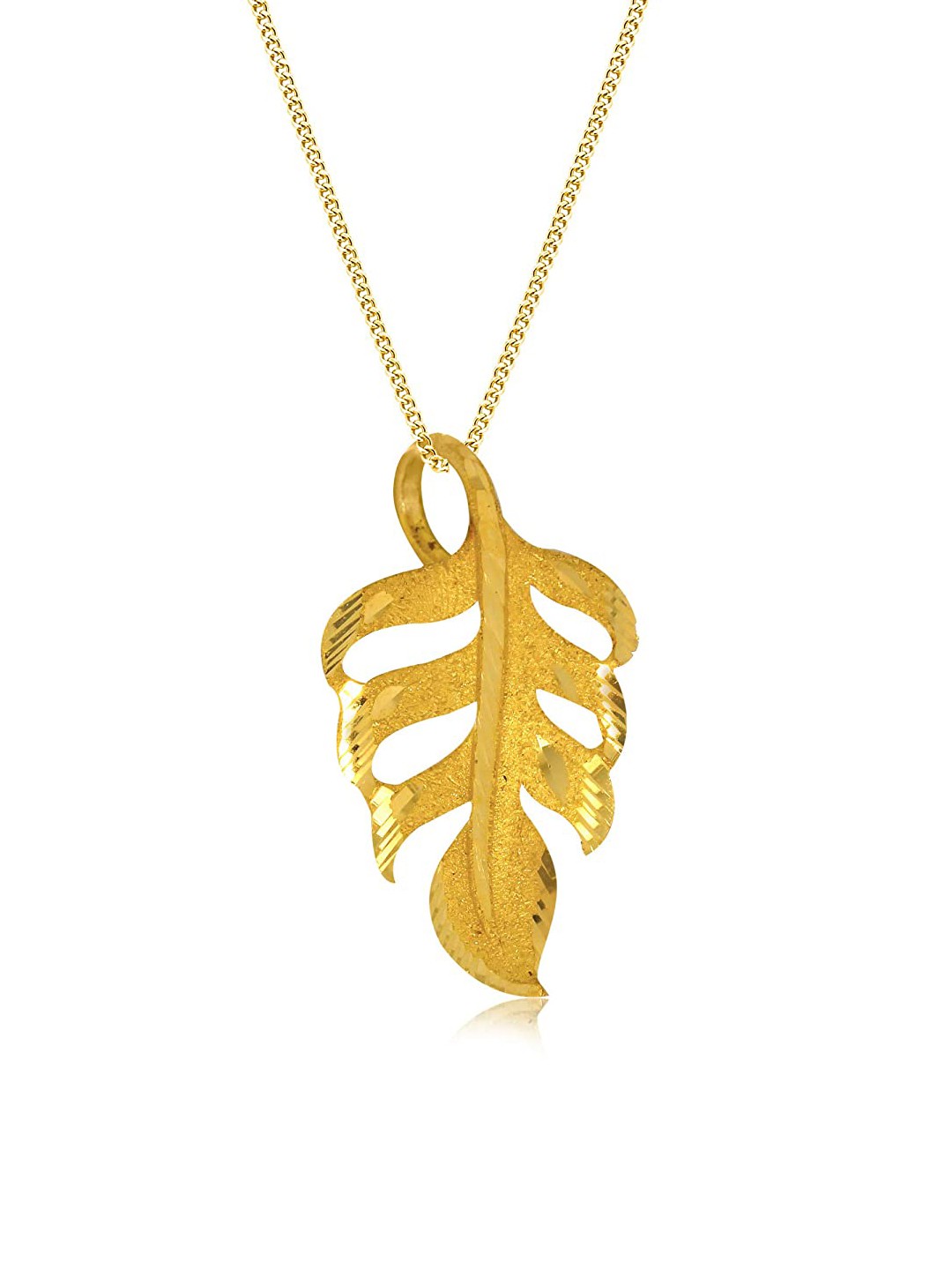 

SENCO Falling Leaflet 22KT Gold Pendant-0.8gm