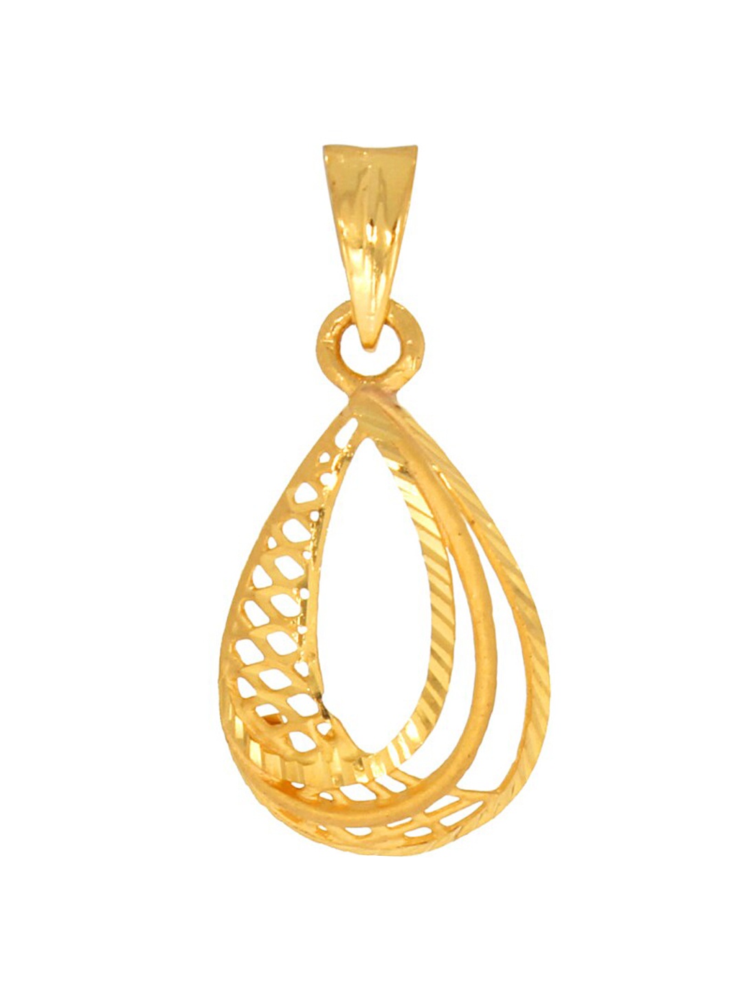 

SENCO Overlapping Drop 22KT Gold Pendant-1.5gm
