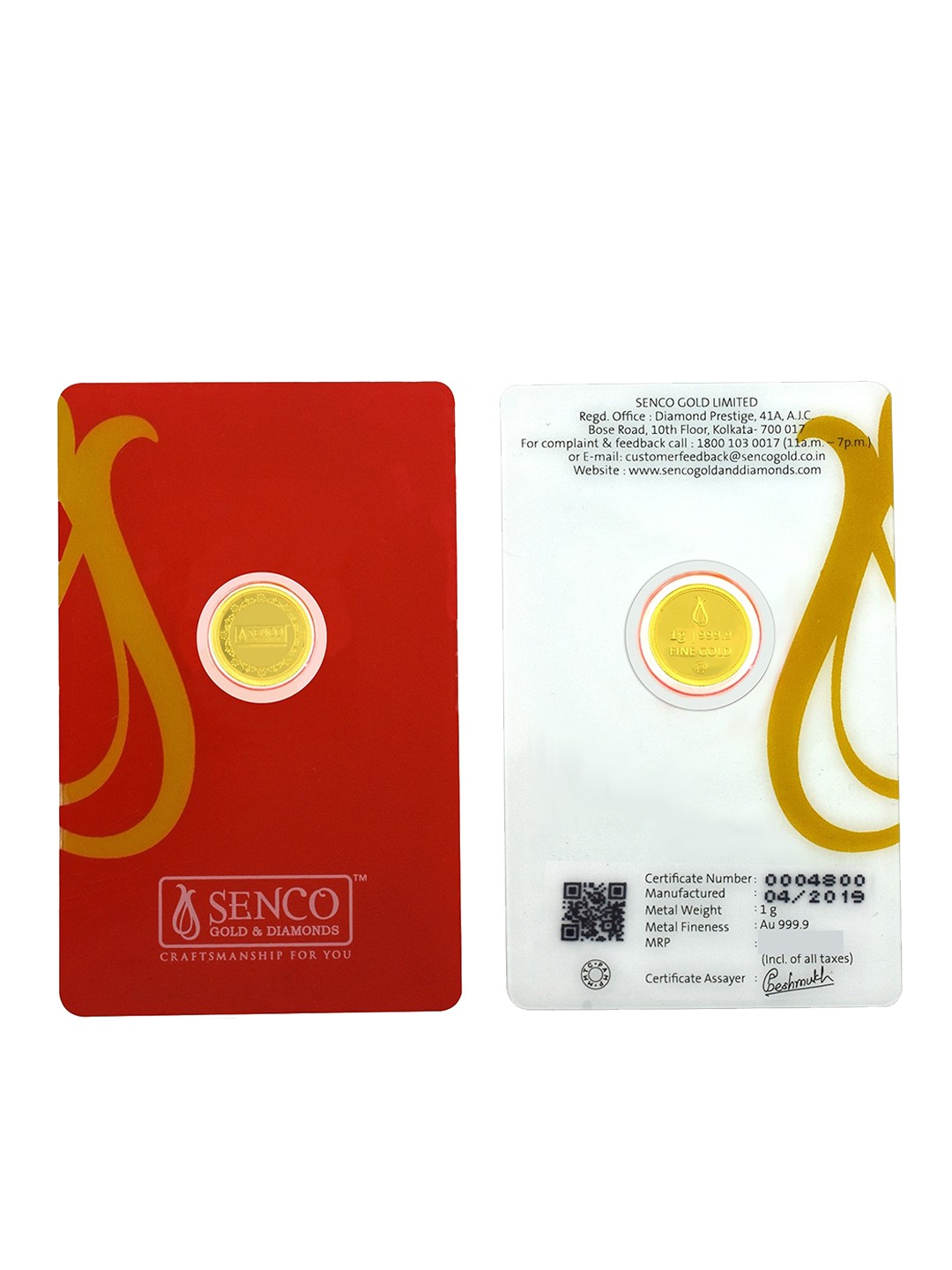 

SENCO 24KT Gold Coin-1 gram