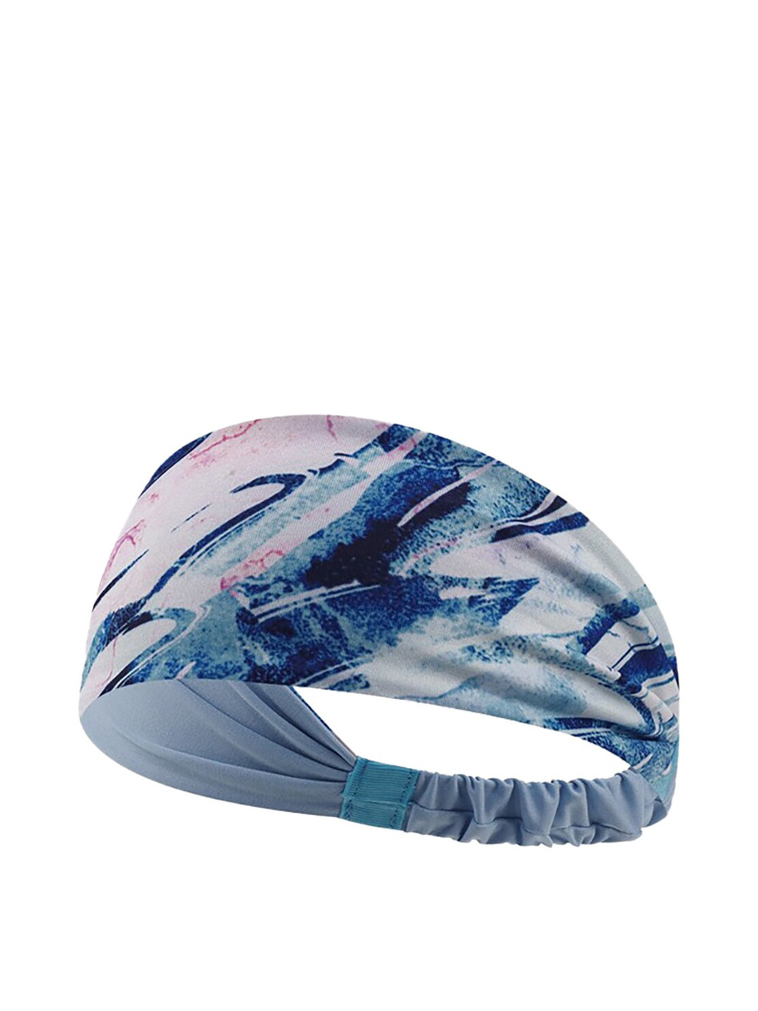 

YOUSTYLO Printed Breathable Anti UV 40+ Sweat Absorbent Chill Wrap Headband, Blue