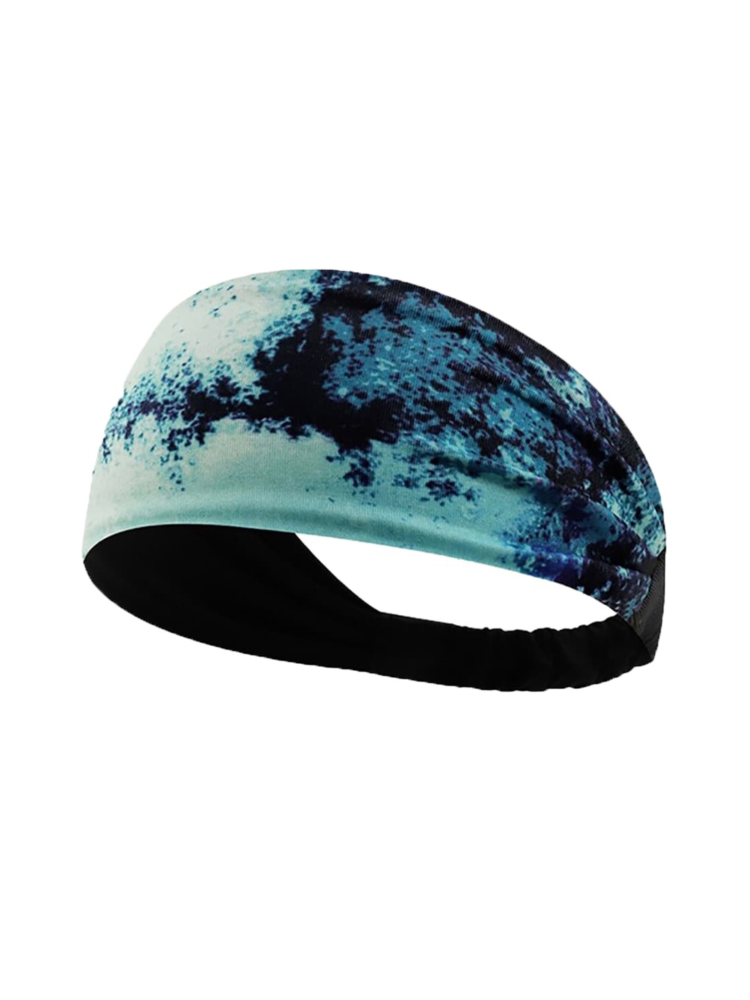 

YOUSTYLO Printed Breathable Anti UV 40+ Sweat Absorbent Chill Wrap Headband, Navy blue