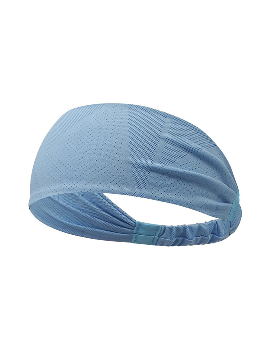 

YOUSTYLO Textured Breathable Anti UV 40+ Sweat Absorbent Chill Wrap Headband, Blue