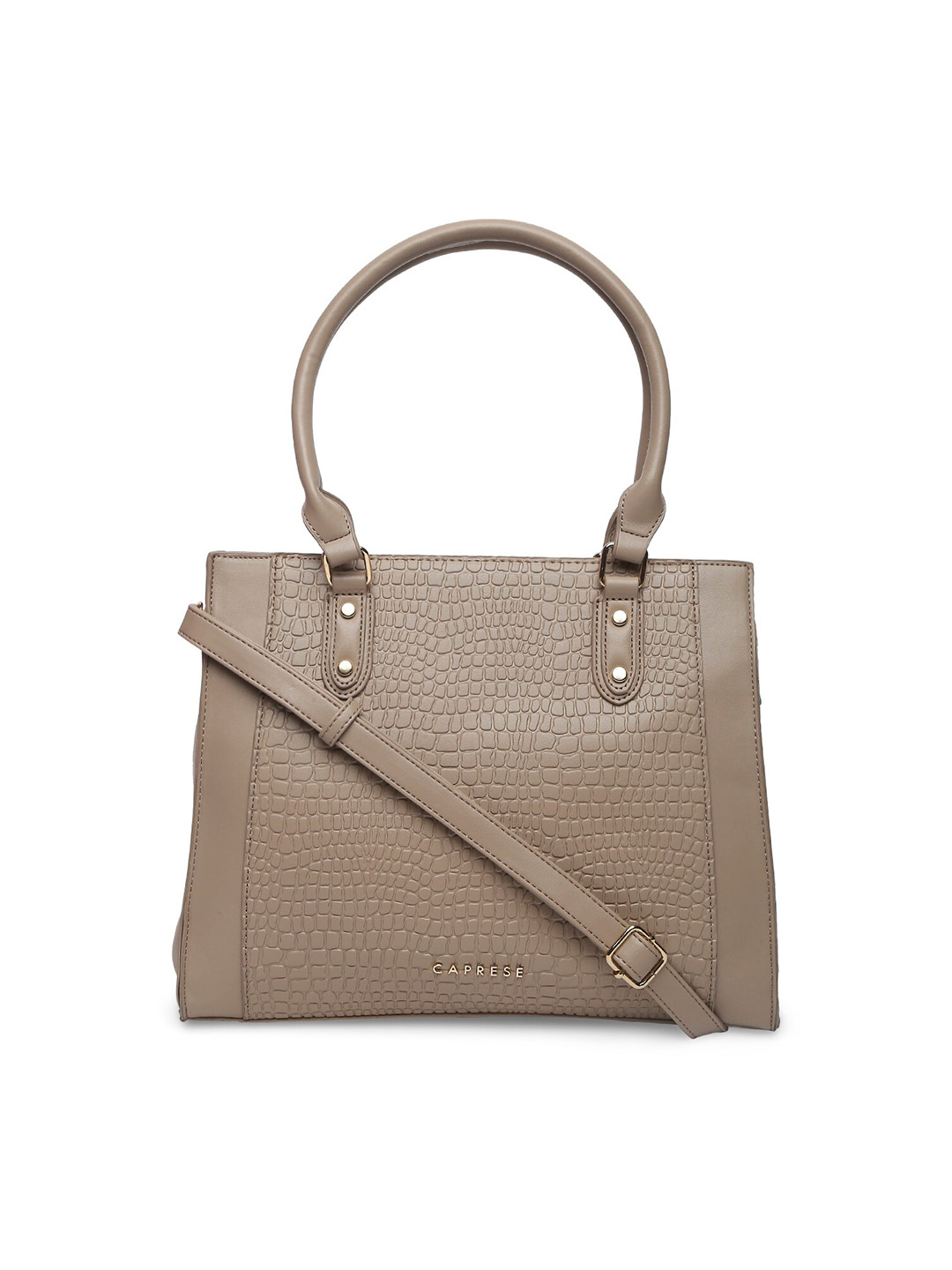 

Caprese Textured Handheld Bag, Brown