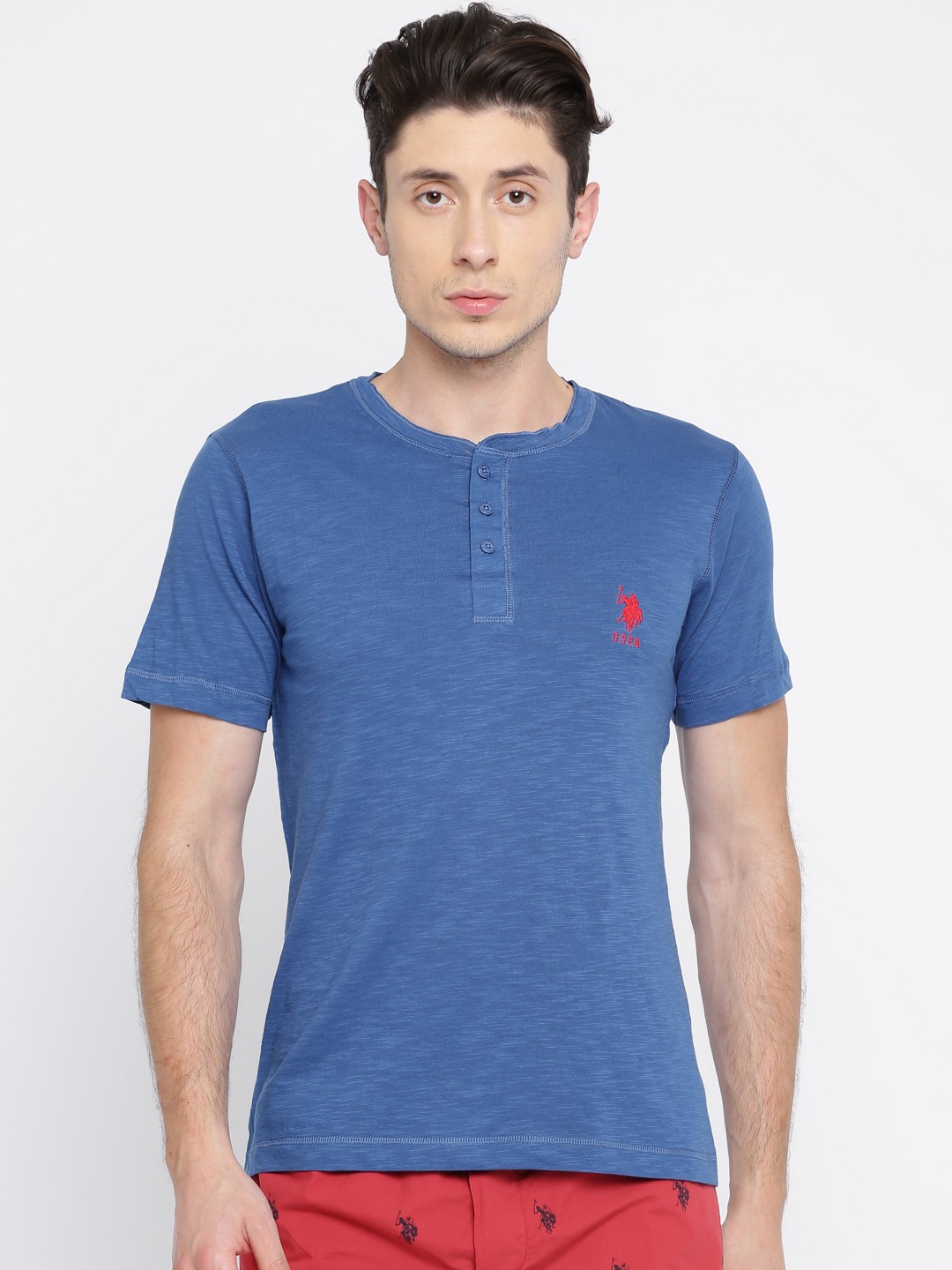 

U.S. Polo Assn. Blue Solid Lounge T-shirt