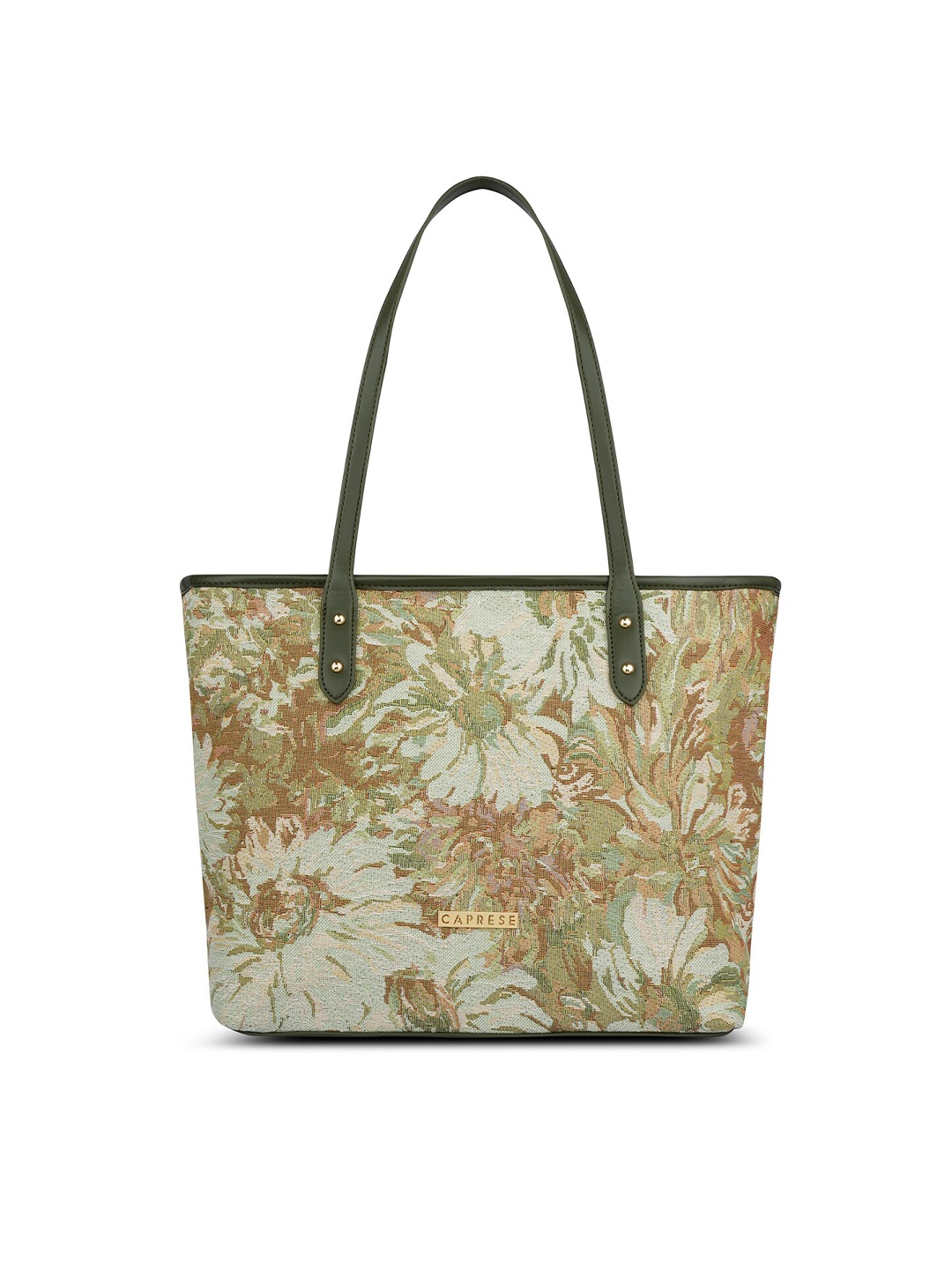 

Caprese Floral Printed Shoulder Bag, Green