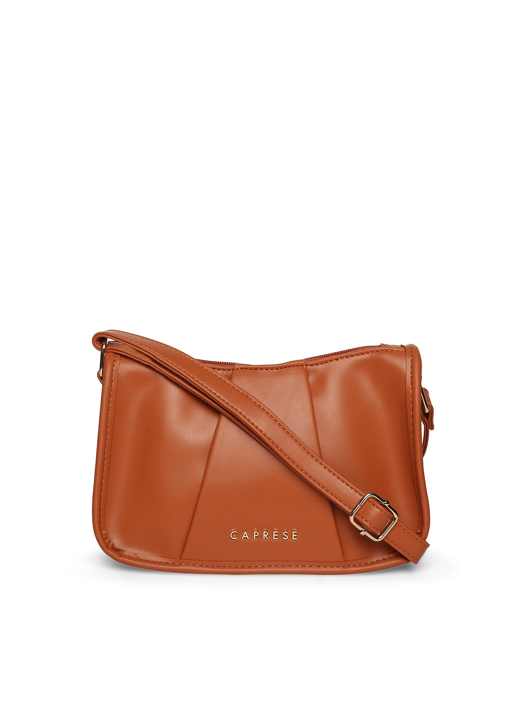 

Caprese Pleated Detail Sling Bag, Tan