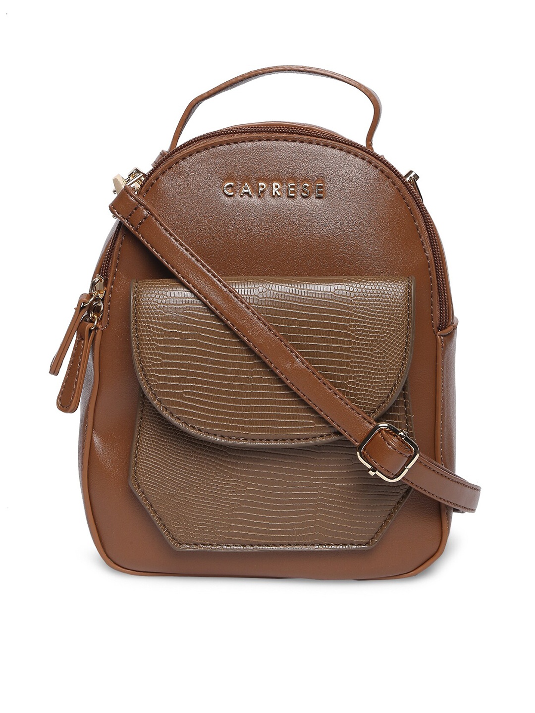 

Caprese Women Leather Small Backpack, Brown