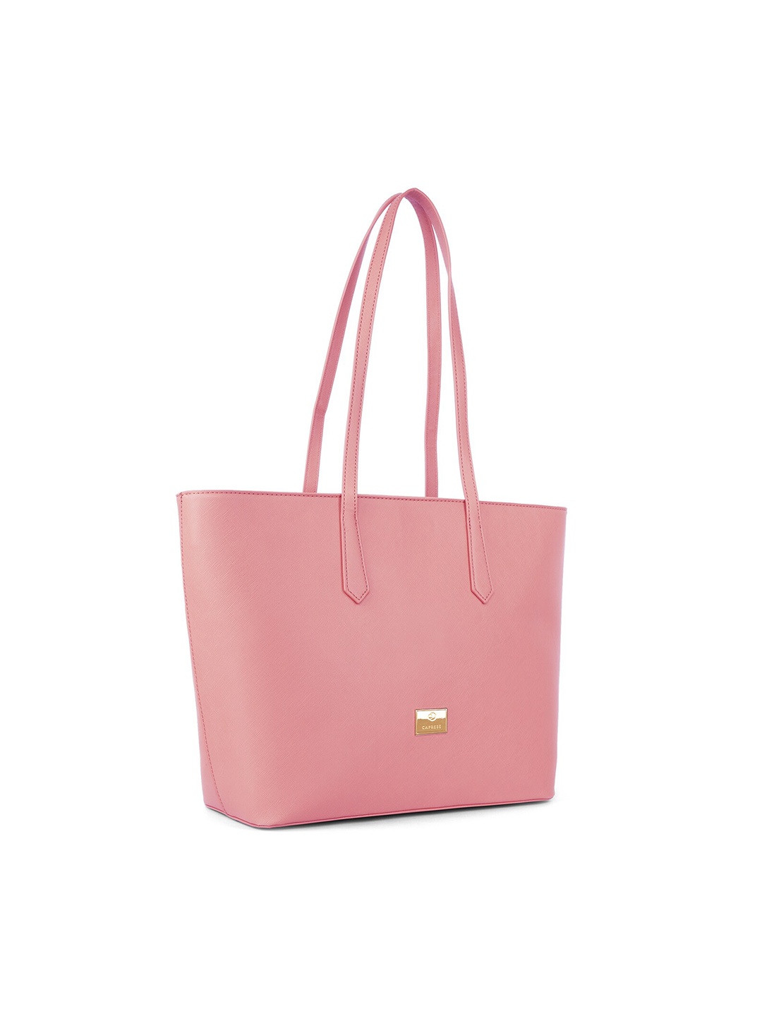 

Caprese Structured Leather Laptop Shoulder Bag, Pink