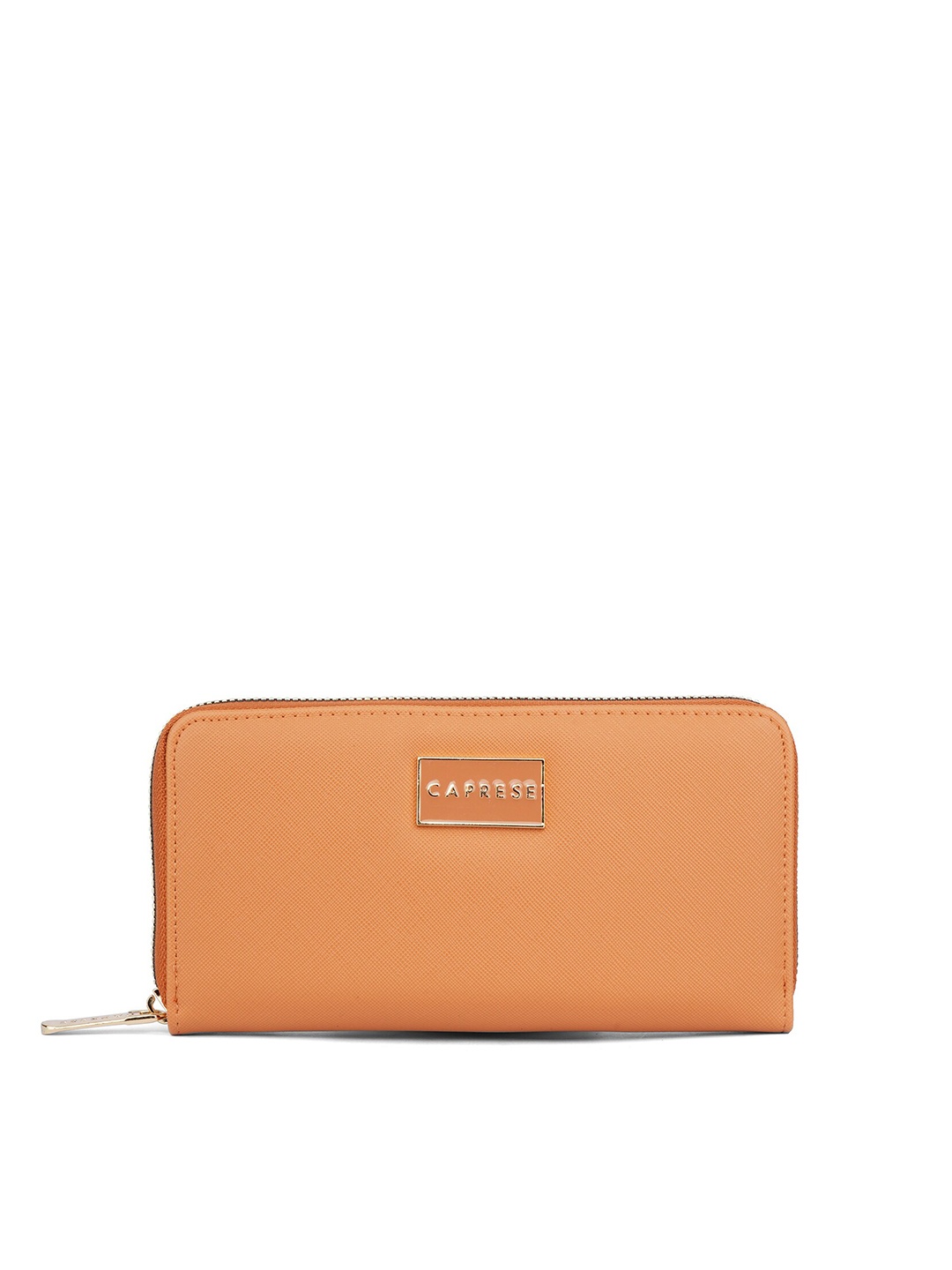 

Caprese Women Leather Zip Around Wallet, Orange