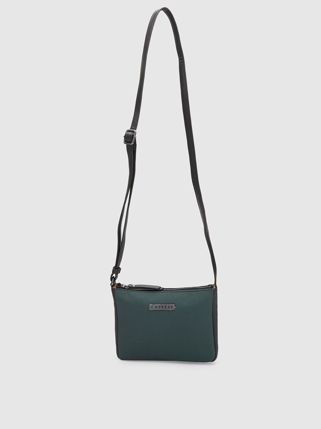

Caprese Solid Structured Sling Bag, Teal