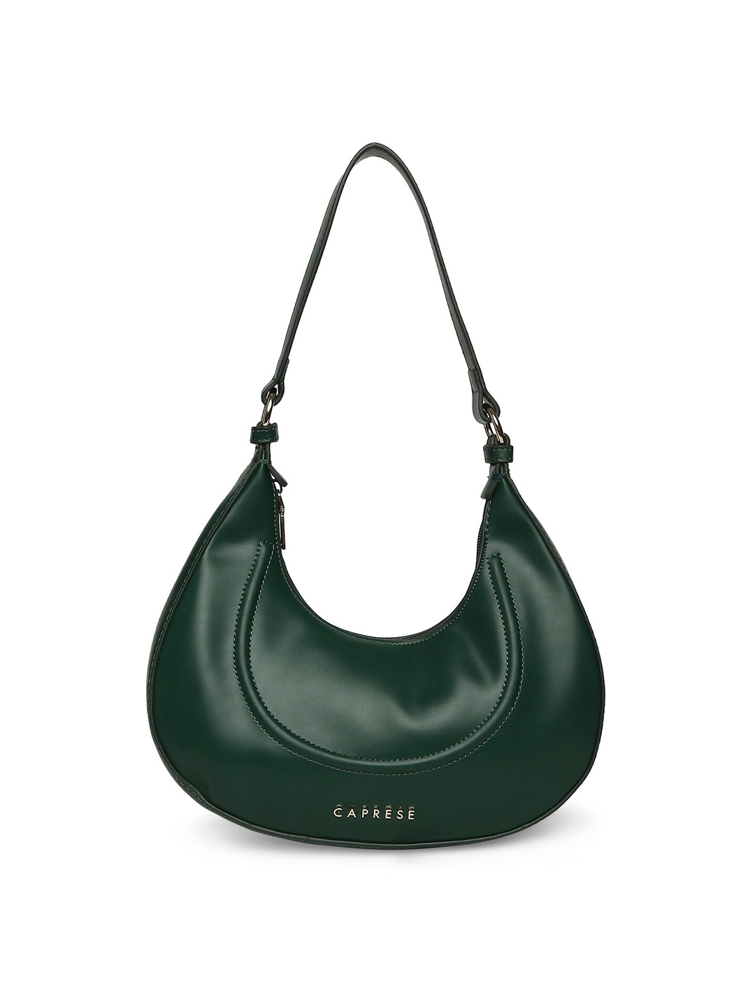 

Caprese Half Moon Leather Hobo Bag, Green