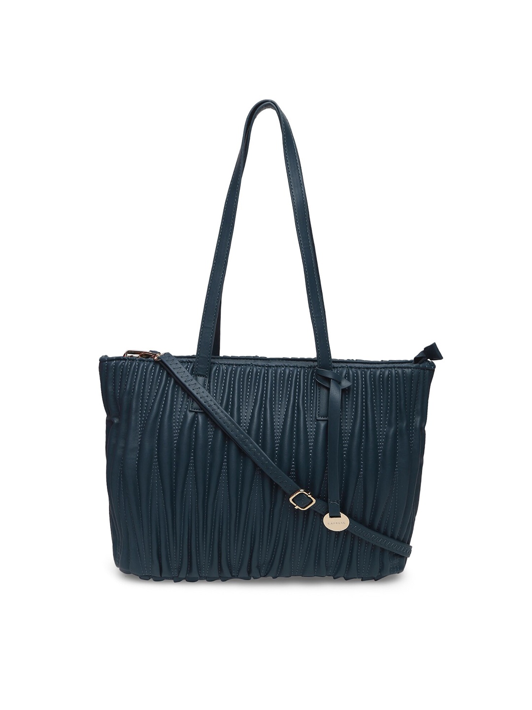 

Caprese Textured Structured Shoulder Bag, Teal
