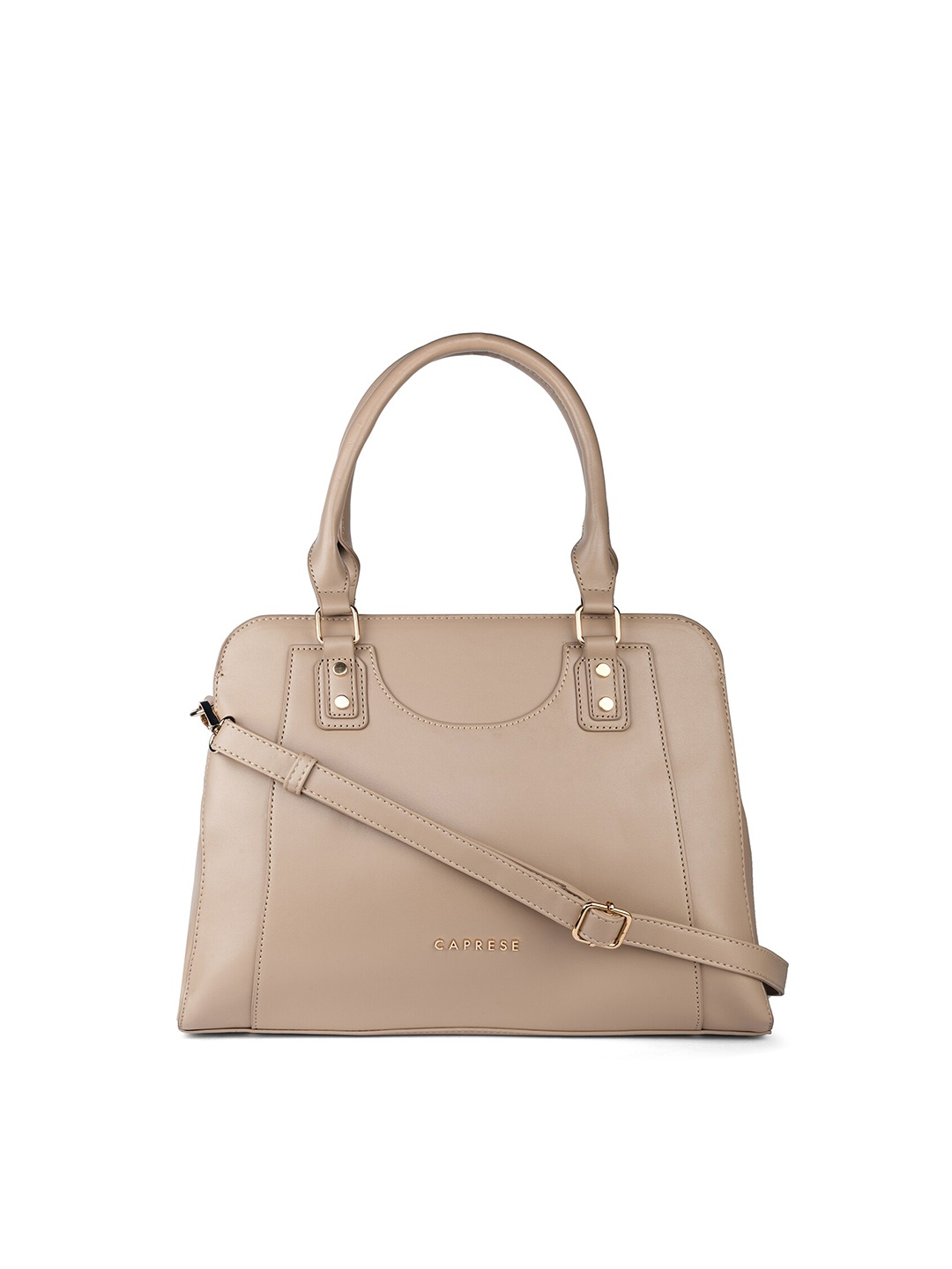 

Caprese Solid Structured Handheld Bag, Beige