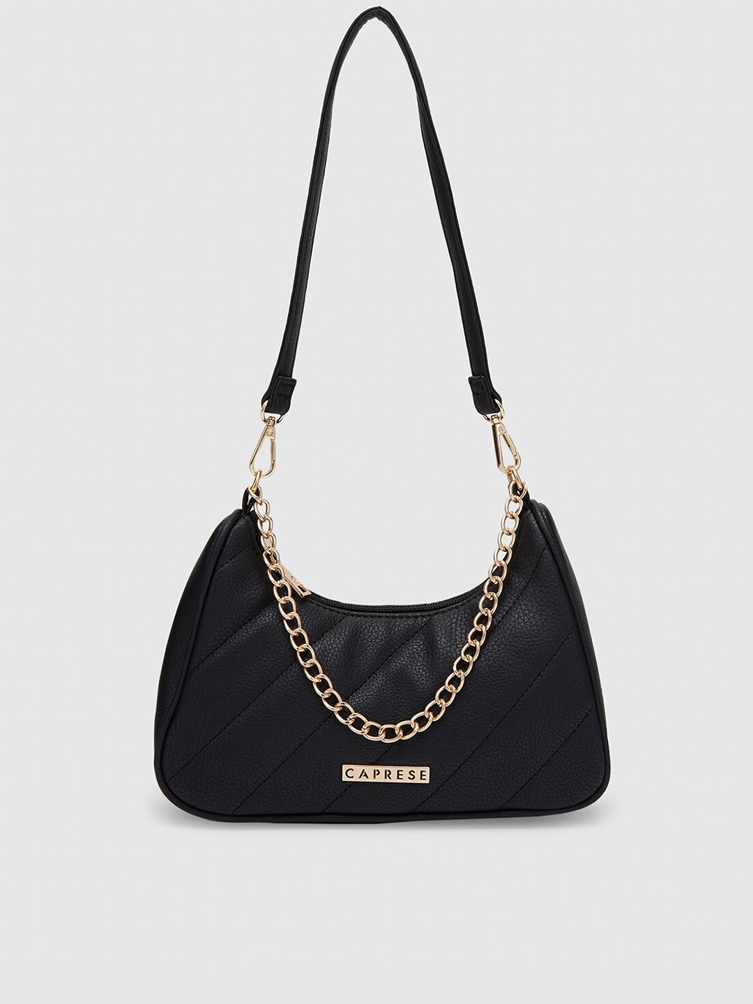 

Caprese Women Textured Hobo Bag, Black