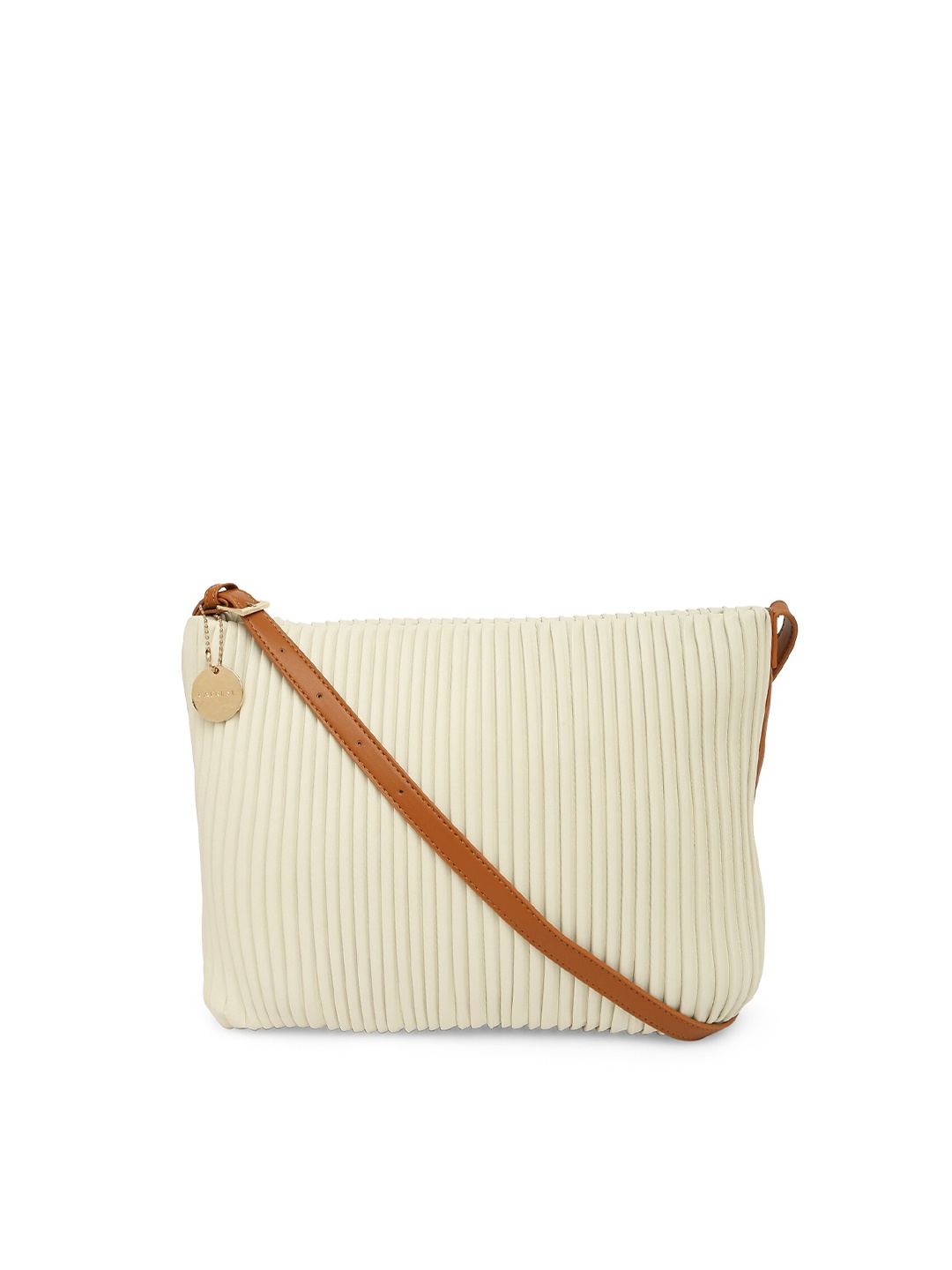

Caprese Textured Structured Shoulder Bag, Off white