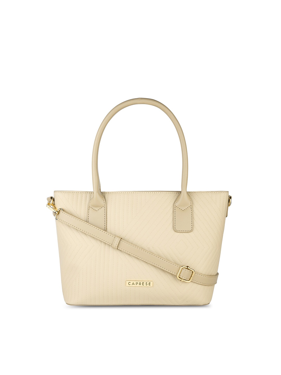 

Caprese Structured Handheld Bag, Beige