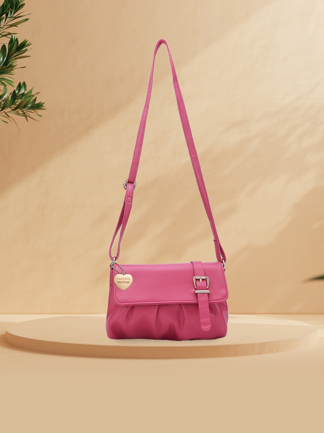 

Caprese Emily in Paris Small Structured Sling Bag, Fuchsia