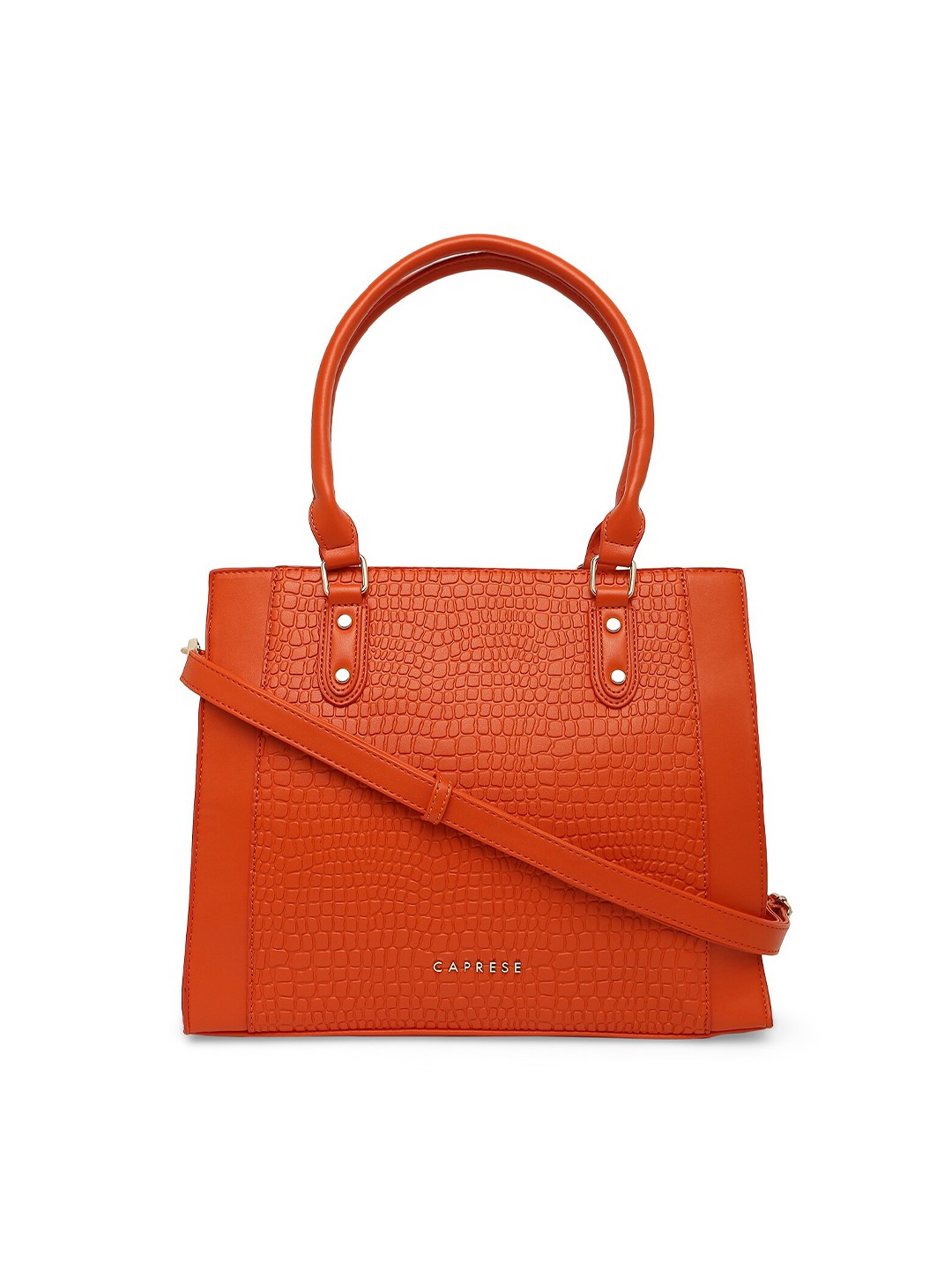 

Caprese Textured Structured Shoulder Bag, Red