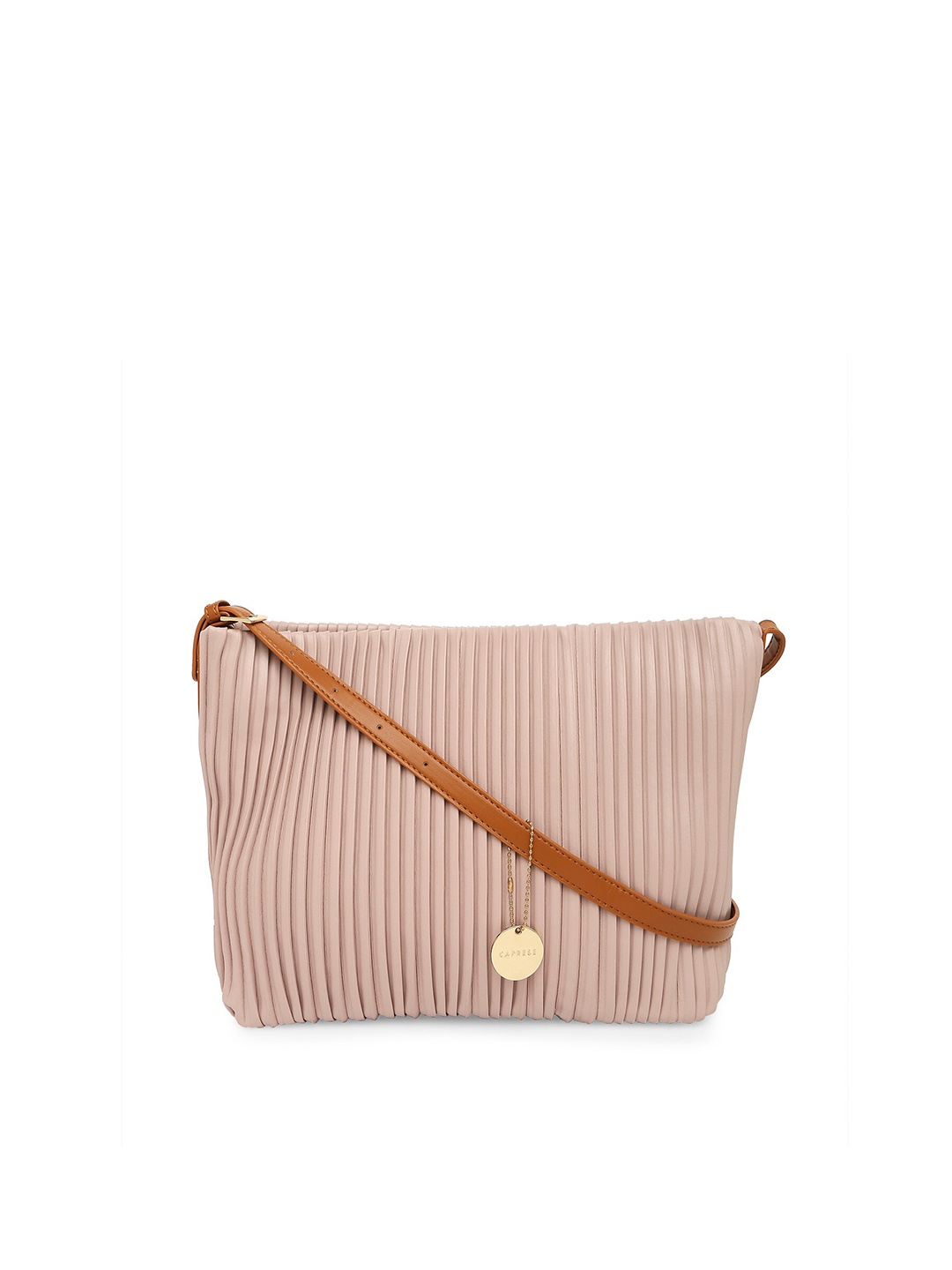 

Caprese Striped Structured Shoulder Bag, Pink