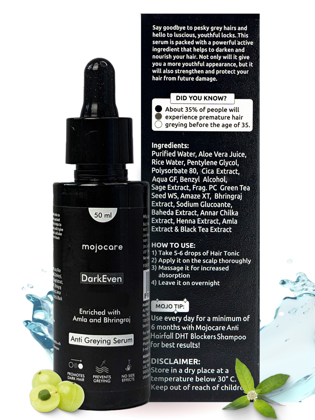 

Mojocare DARK-Even Anti-Greying Serum- 50 ml, Black
