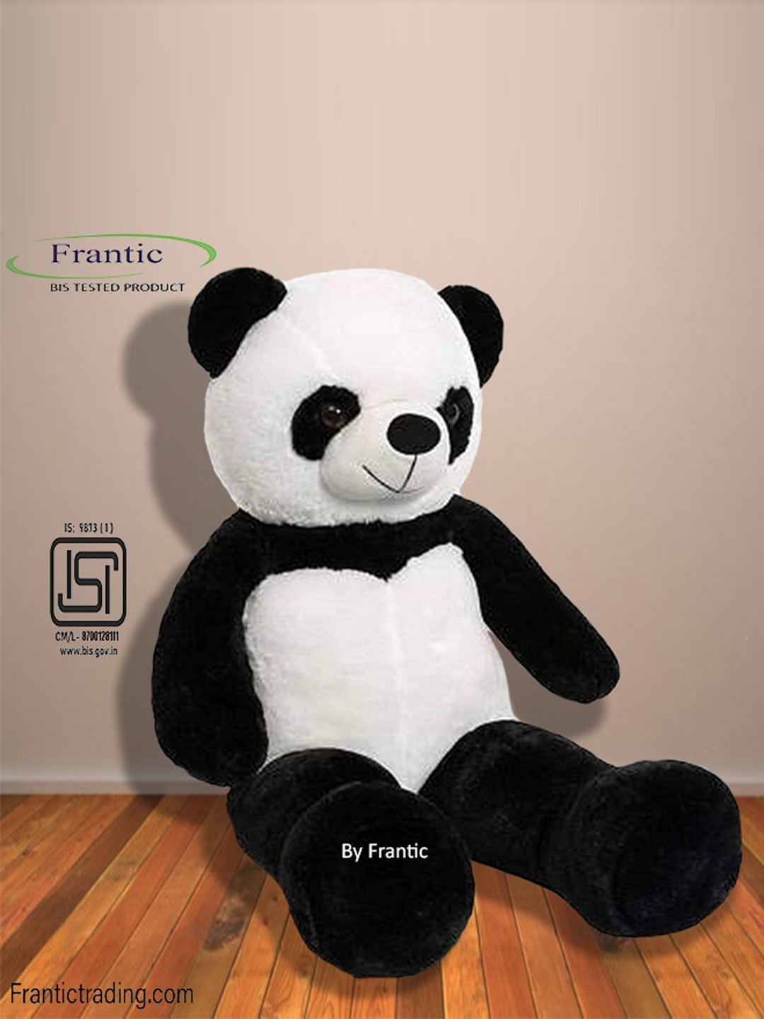 

Frantic Stuffed Huggable Non-Toxic Panda Teddy Bear, Black
