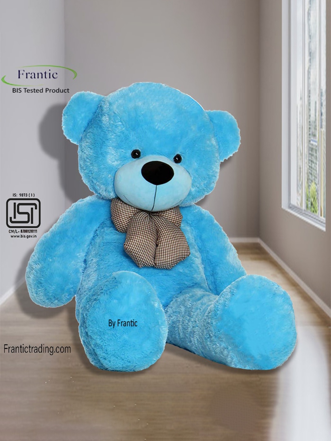 

Frantic Stuffed Huggable Non-Toxic Teddy Bear, Blue