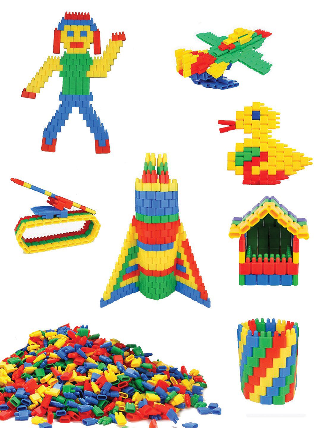 

WEMBLEY Kids 150 Pcs Construction Block Play Set, Yellow