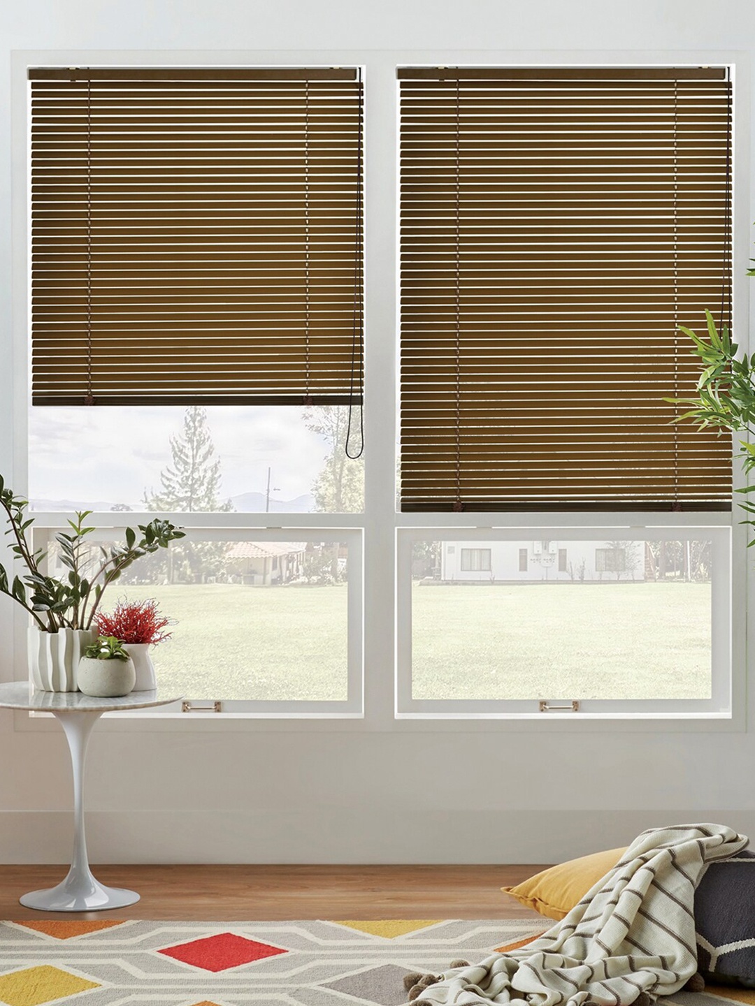 

Deco Window Brown Solid Room Darkening Venetian Window Blinds