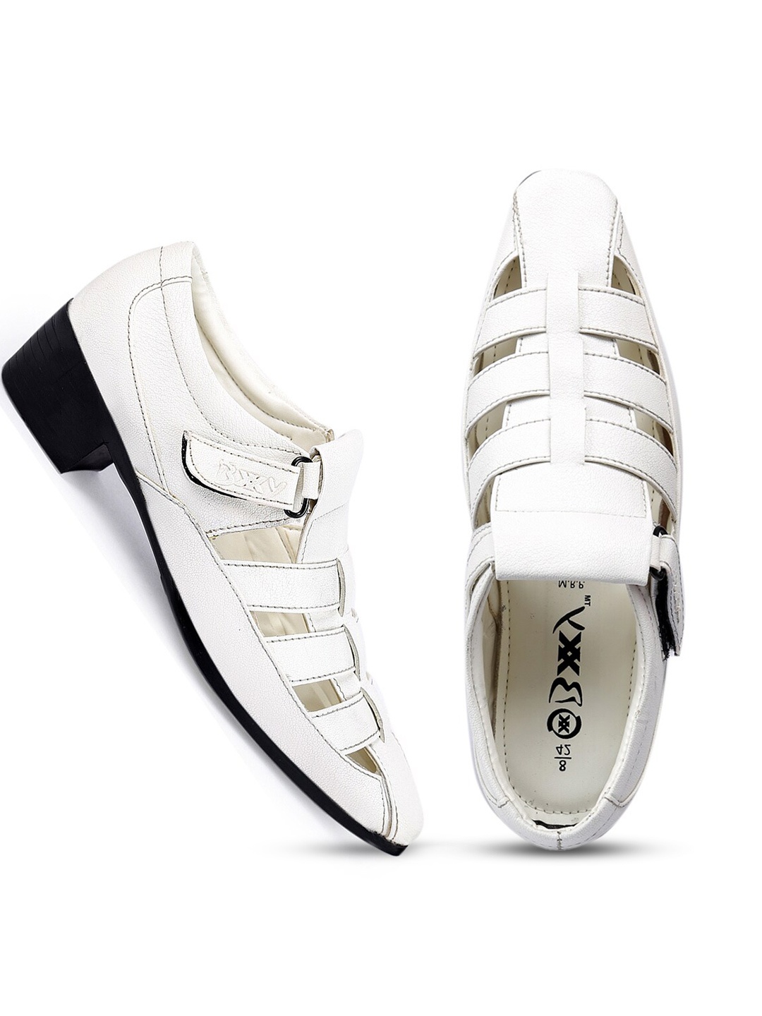 

Bxxy Men Buckle Details Fisherman Elevator Sandals, White