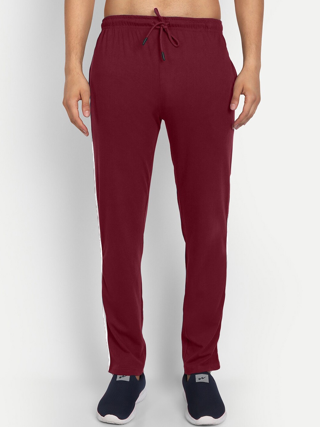 

T.T. Men Mid-Rise Pure Cotton Training & Gym Track Pants, Maroon
