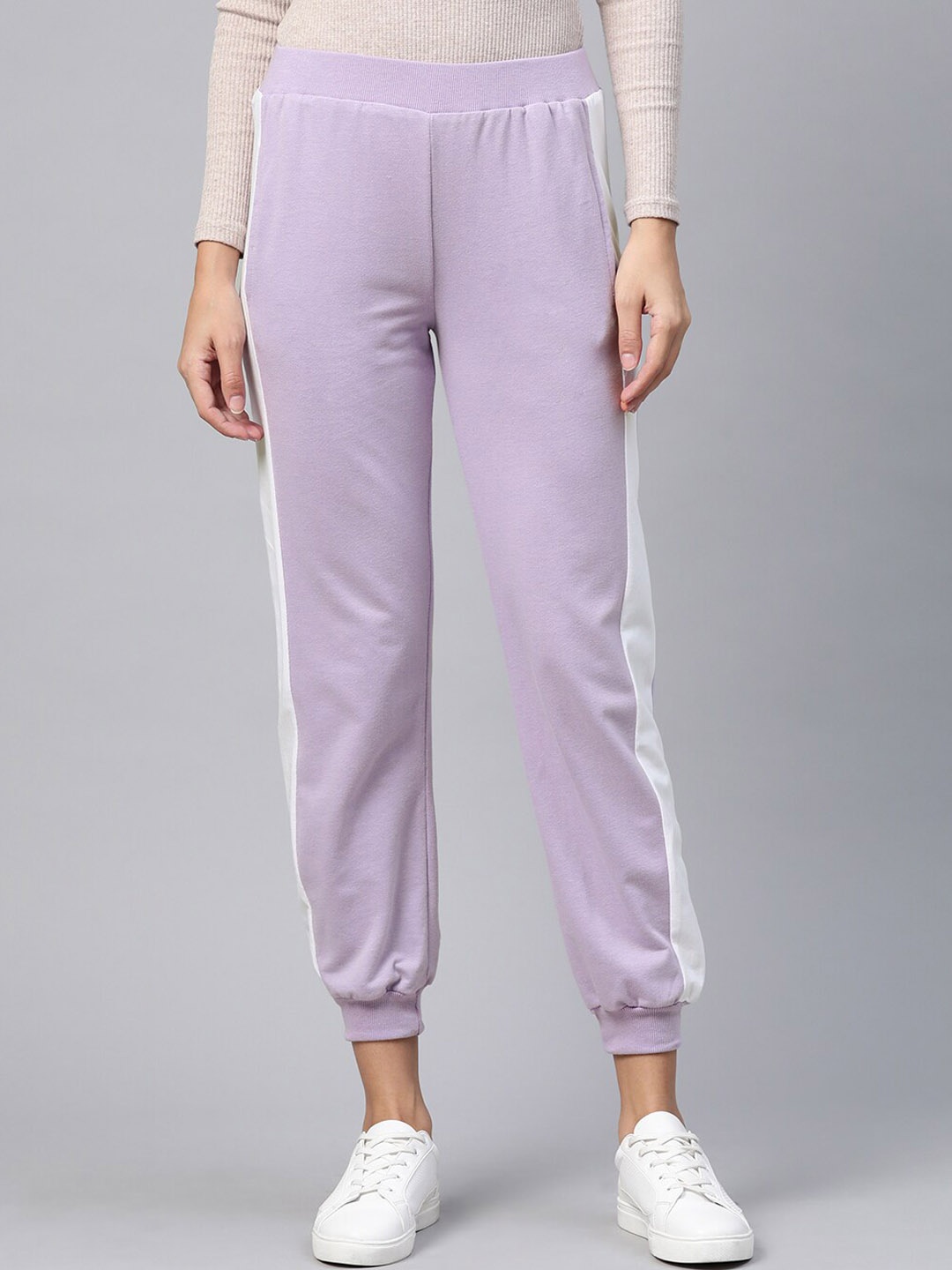 

Laabha Women Mid-Rise Side Pockets Training & Gym Joggers, Lavender