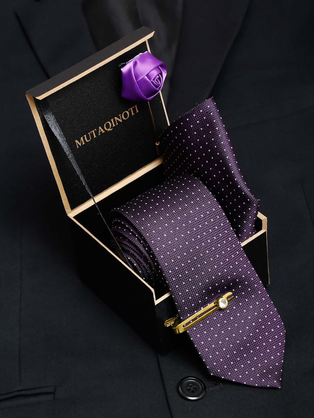 

MUTAQINOTI Men Accessory Gift Set, Purple