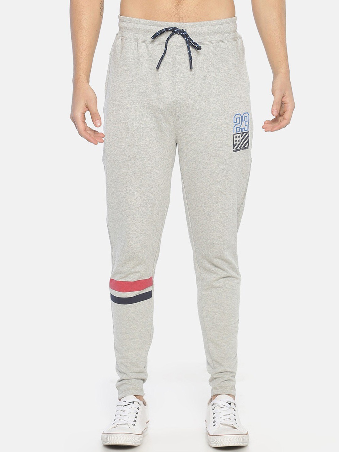 

Steenbok Men Straight Fit Track Pants, Grey melange