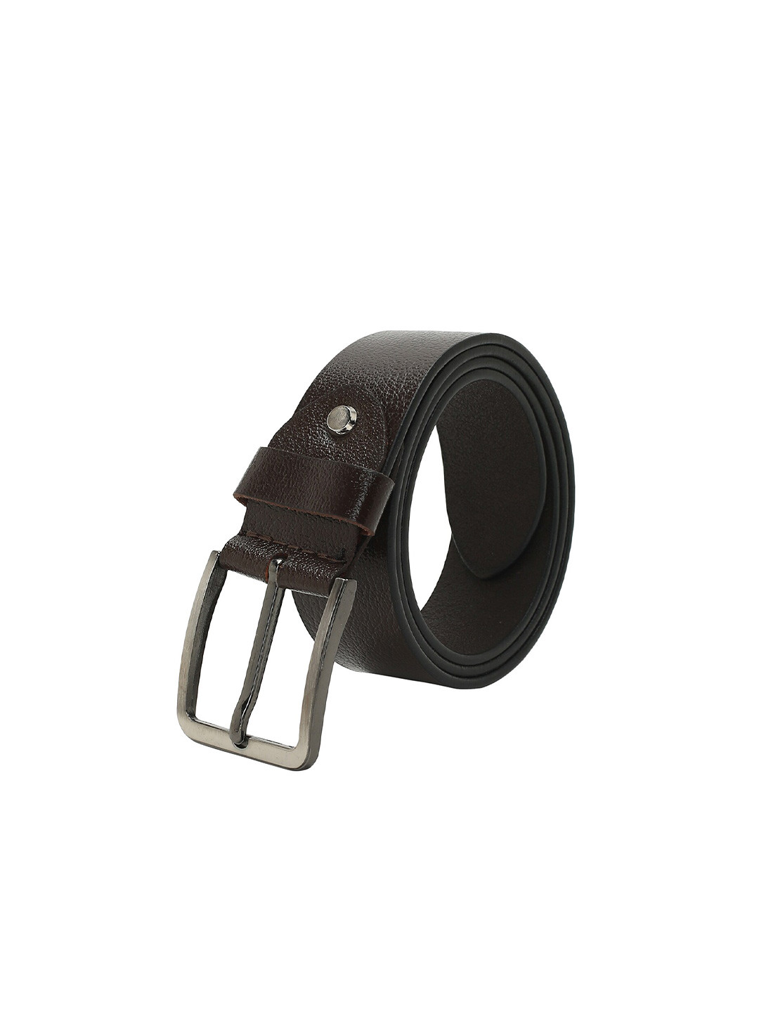 

CRUSSET Men Textured Leather Formal Belt, Brown