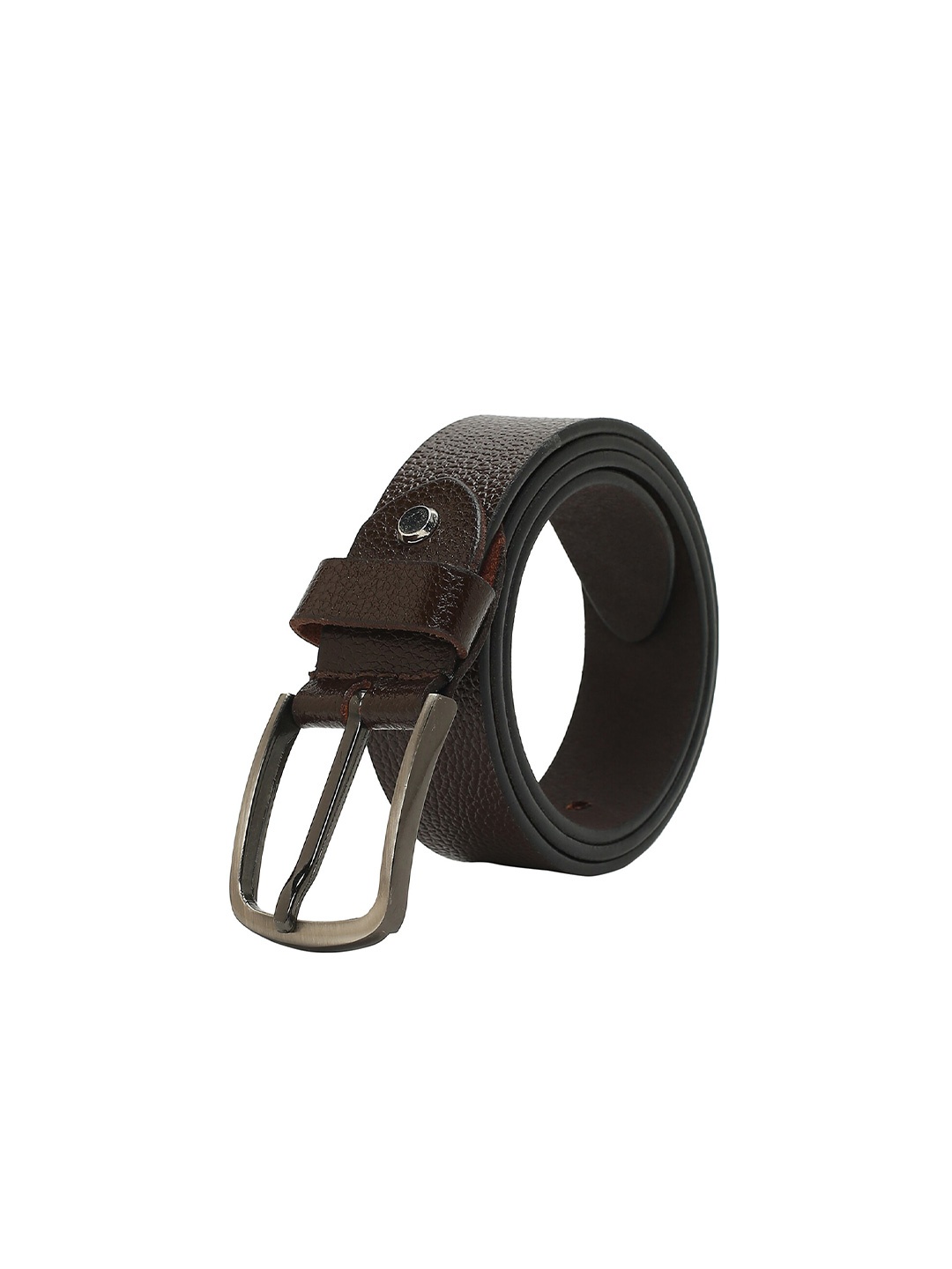 

CRUSSET Men Textured Leather Belt, Brown